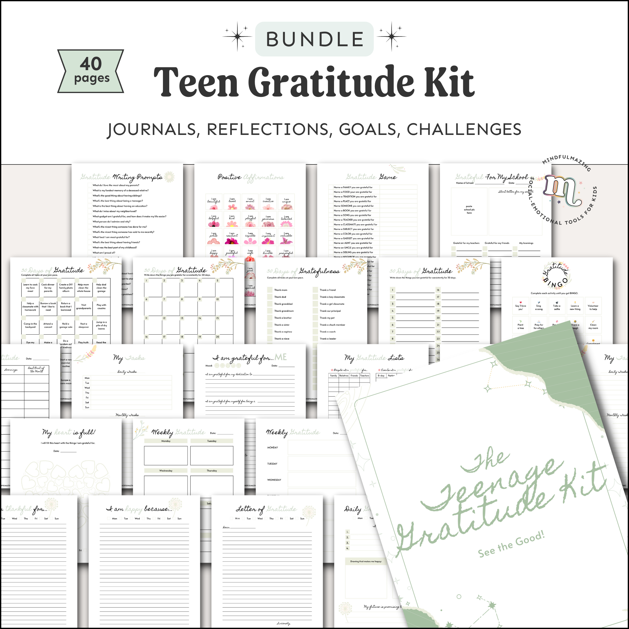 Teenage Gratitude Kit & Journals