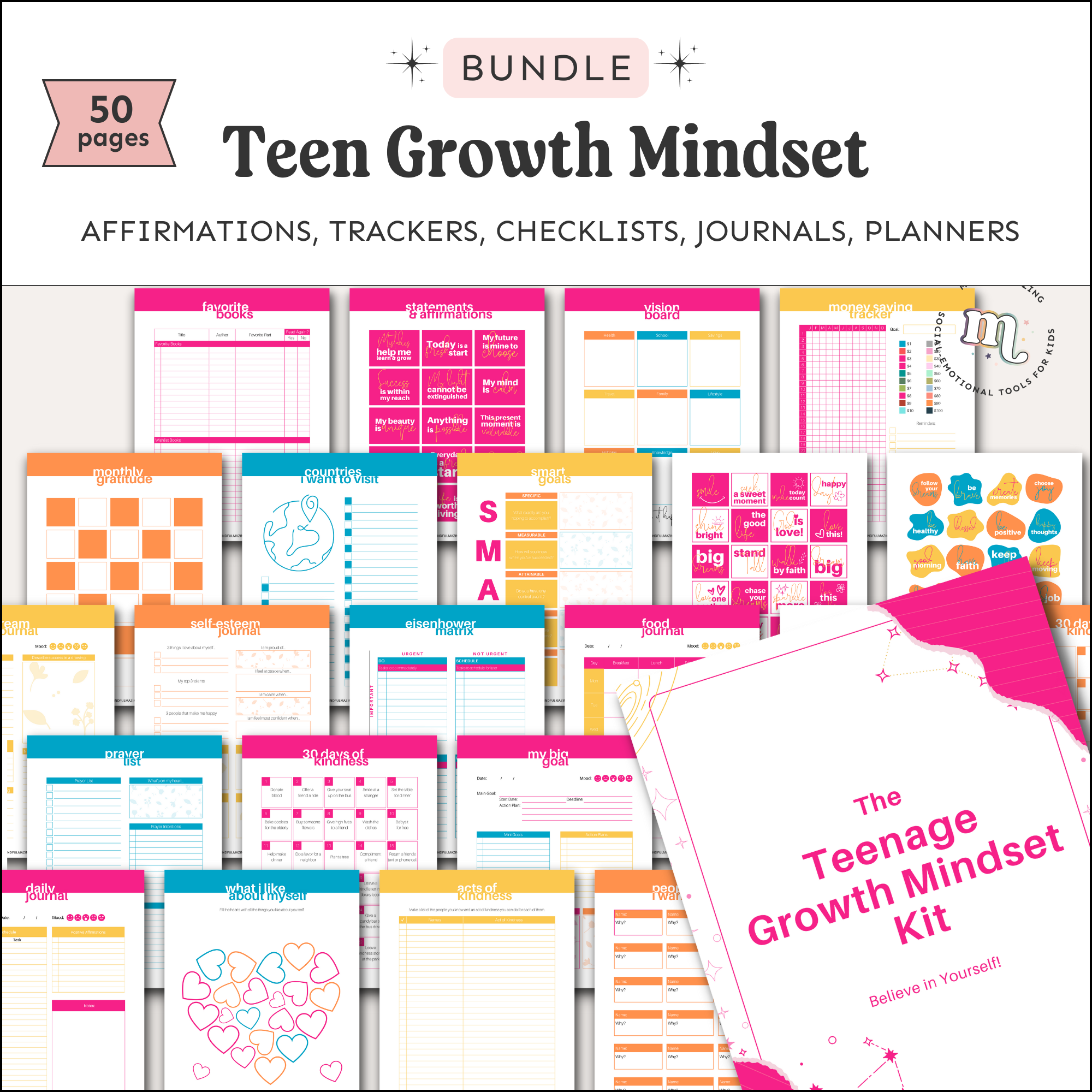 Teenage Growth Mindset Kit & Planner