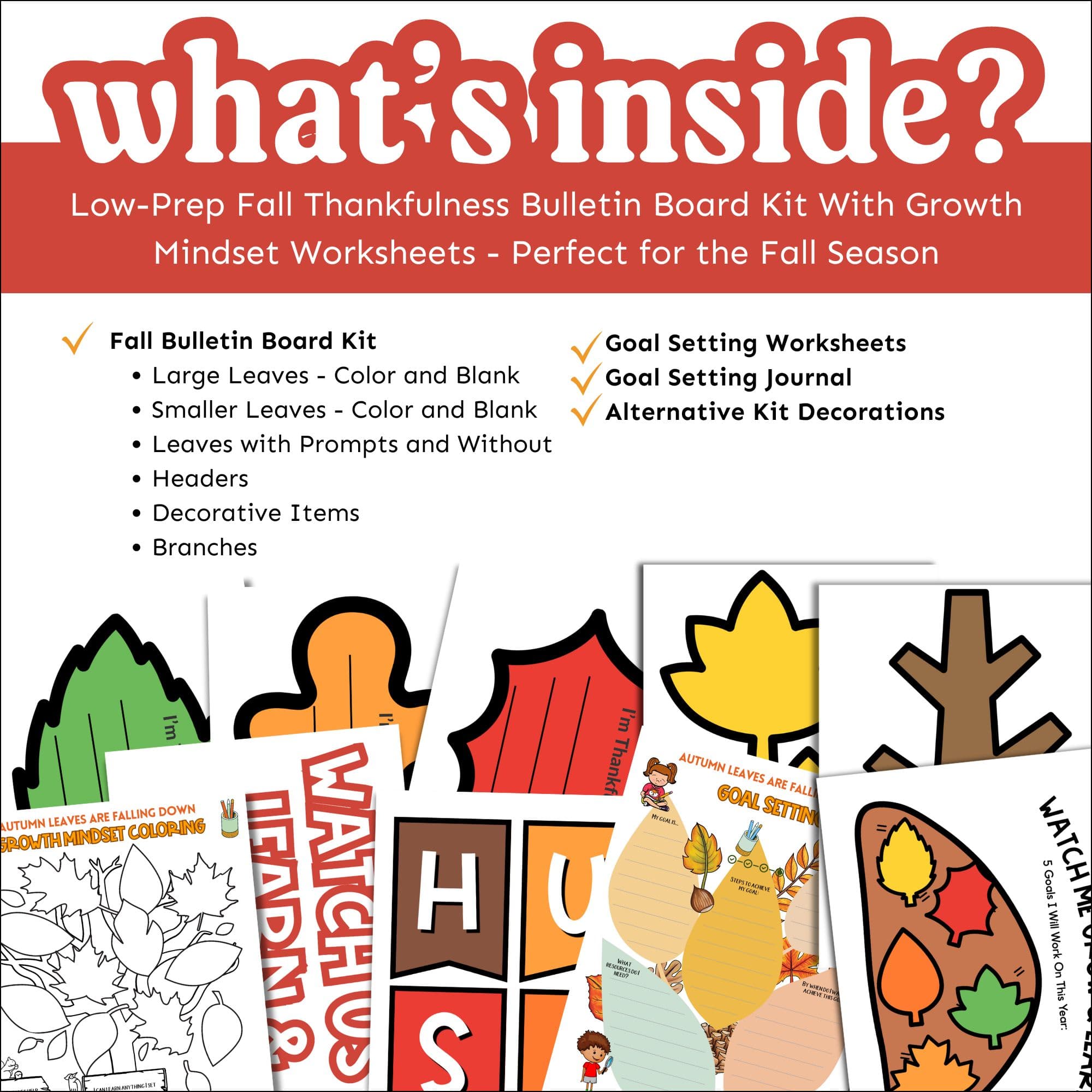 Fall Thankfulness & Gratitude Bulletin Board Set 🍁