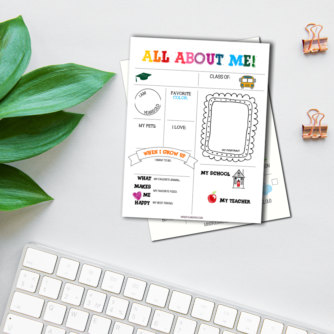 All About Me Mini Book (ages 5-11)