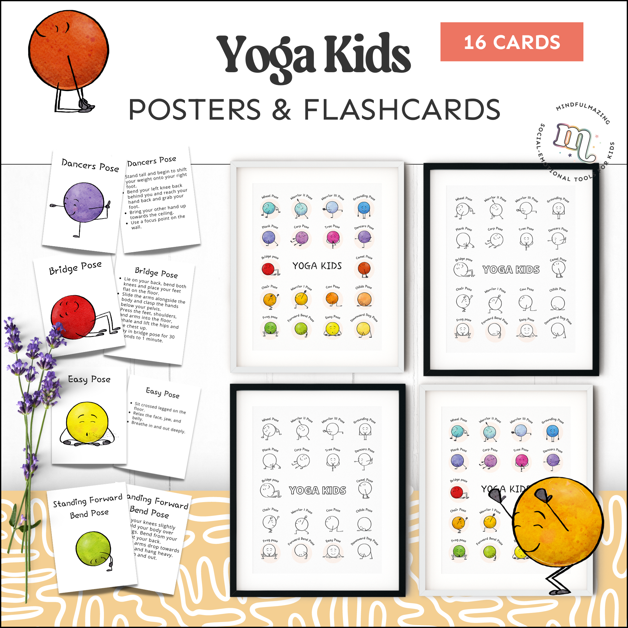 Yoga Kids Poster & Flashcards