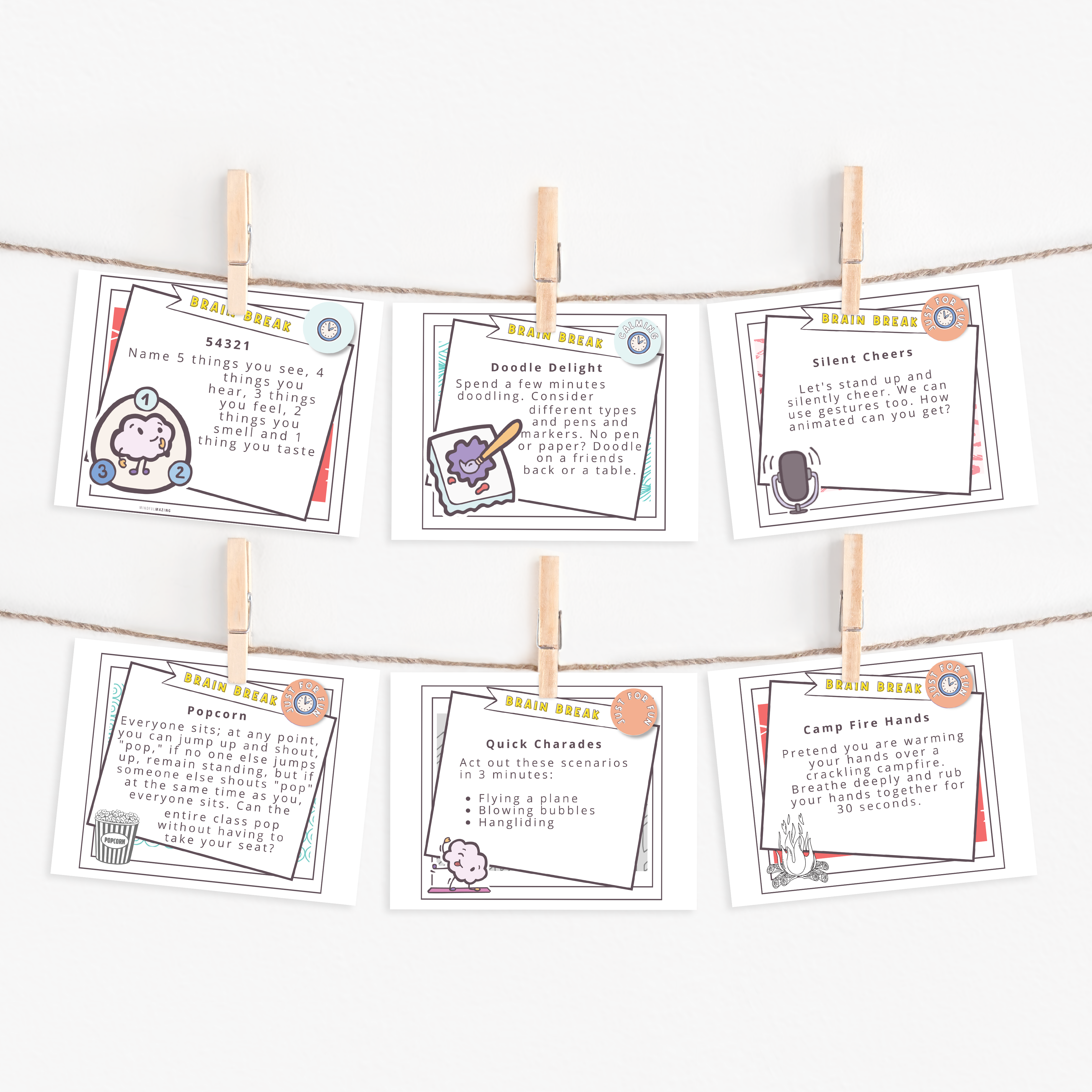 Brain Break Cards for Kids PDF