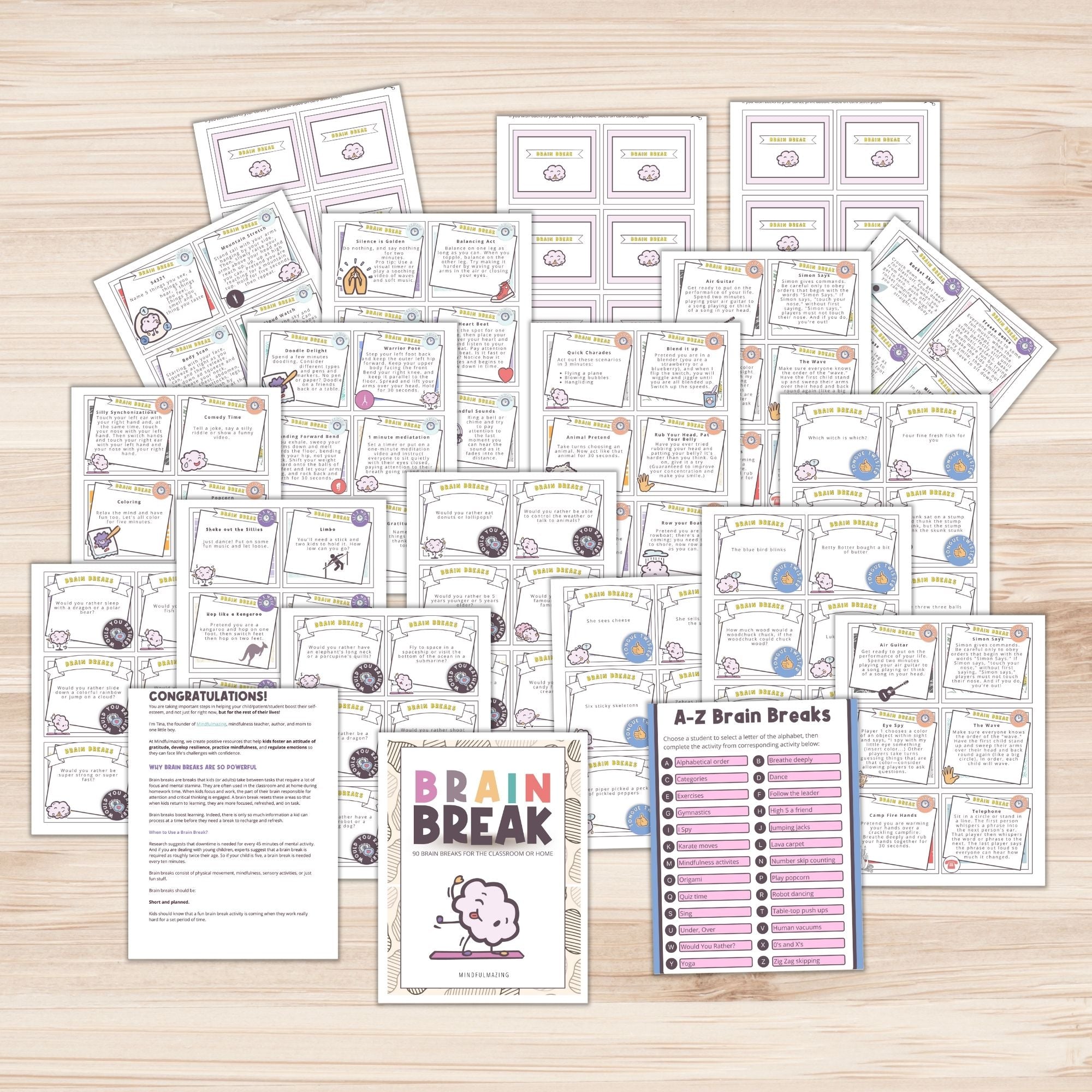Brain Break Cards for Kids PDF