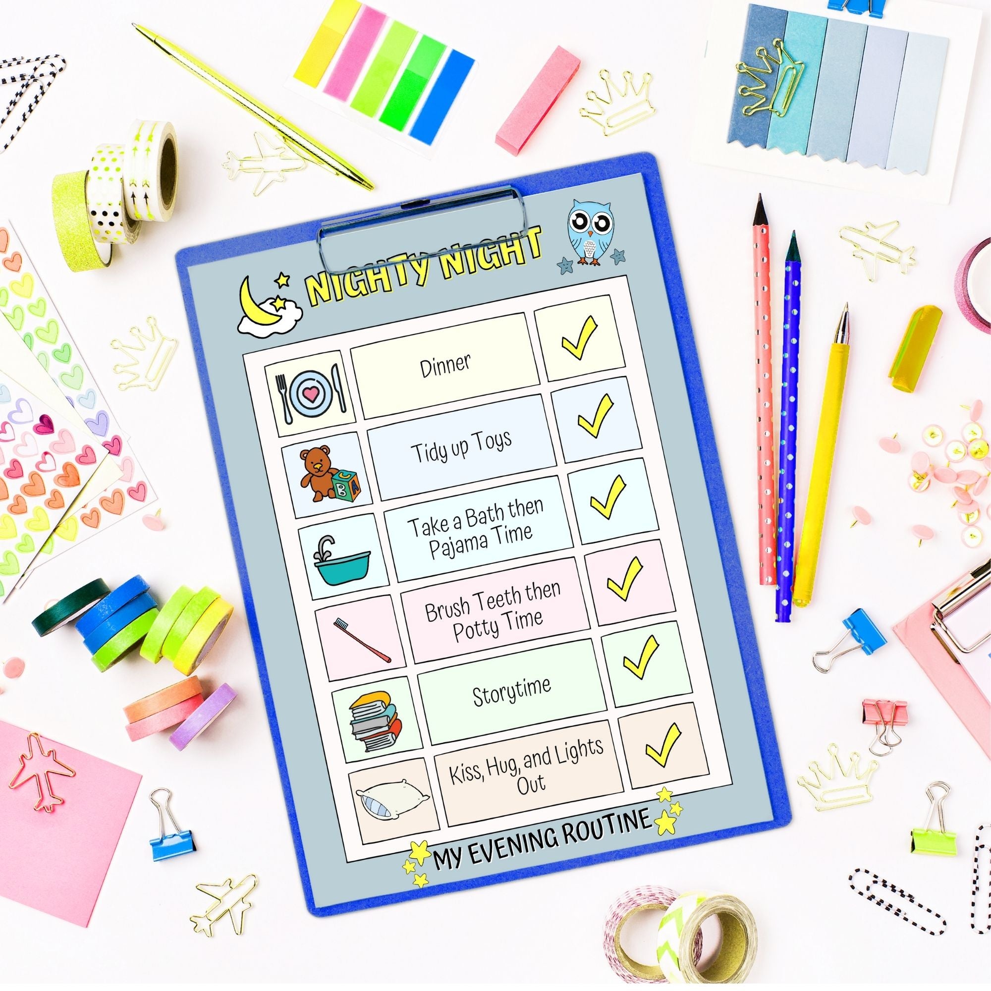 Routine Charts For Kids PDF (ages 2-10)