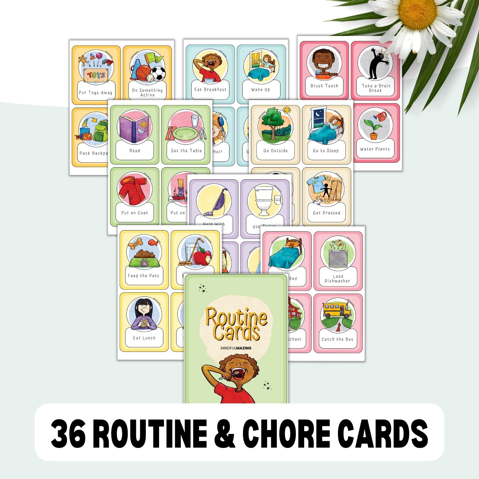 Chore and Routine Cards for Kids PDF (ages 2-10)
