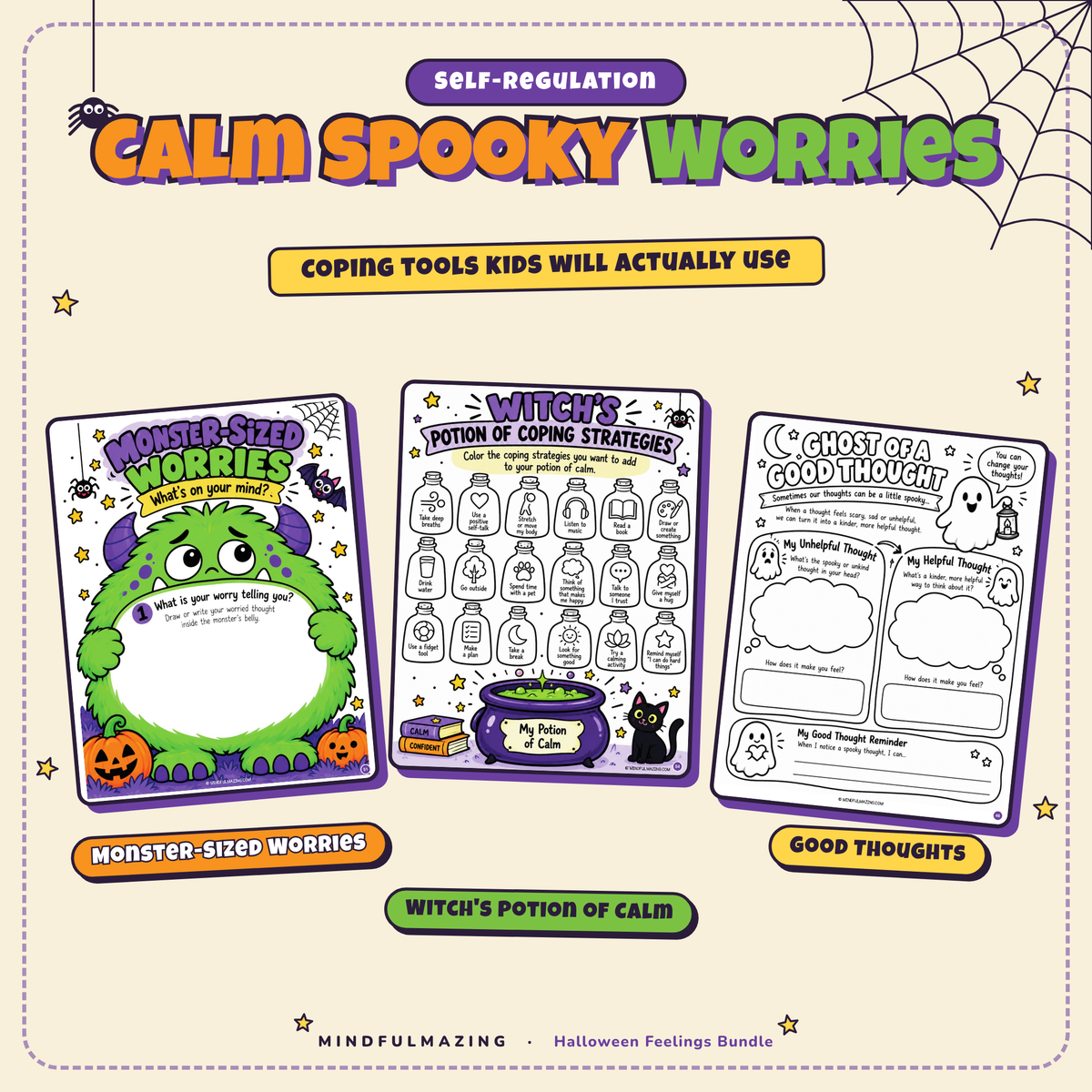 Halloween Feelings & Coping Skills Bundle