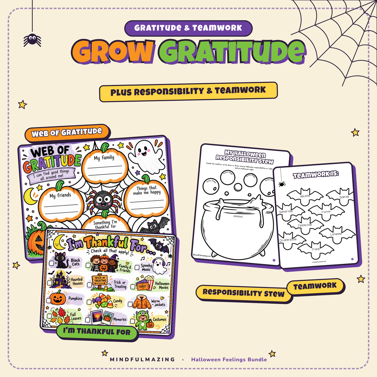 Halloween Feelings & Coping Skills Bundle