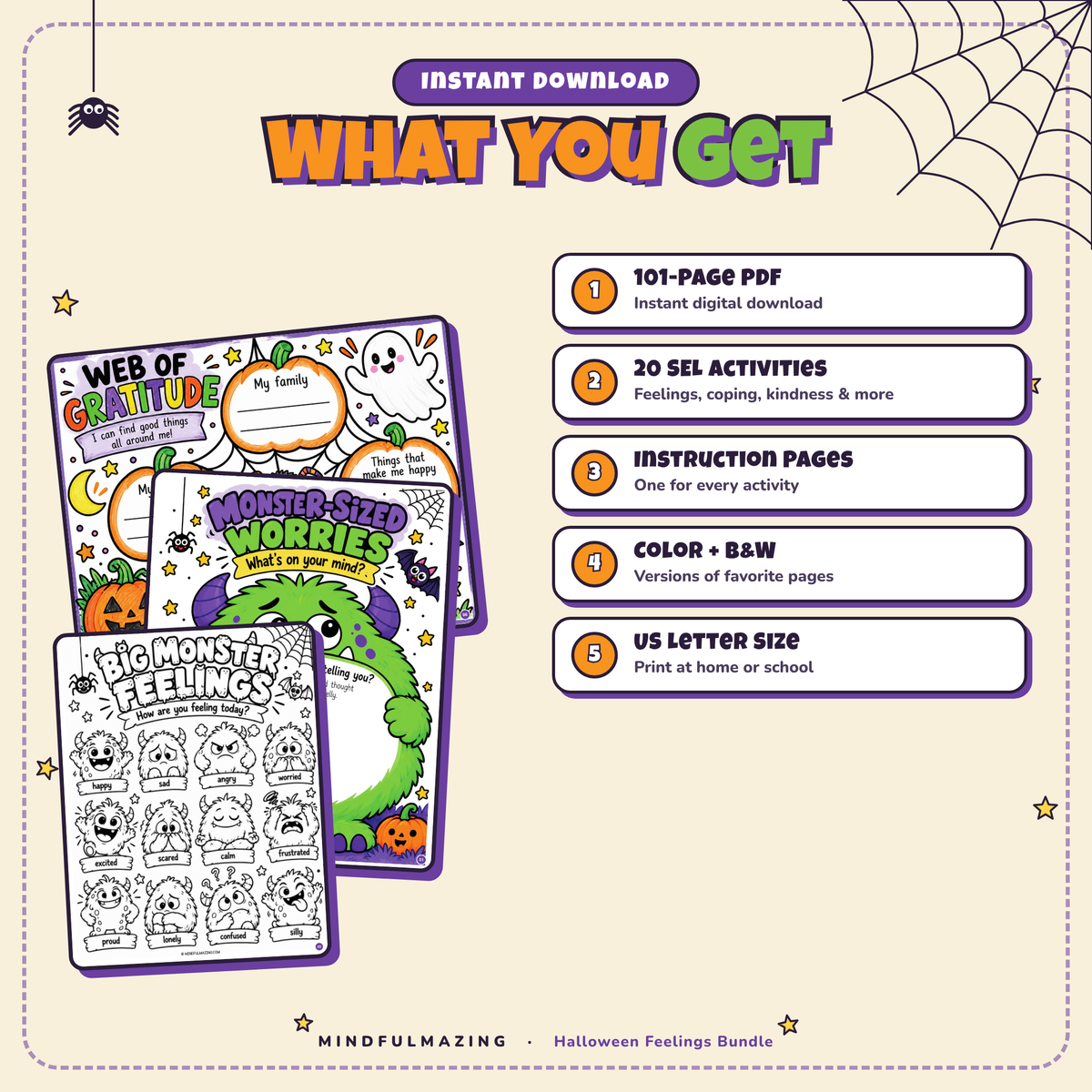 Halloween Feelings & Coping Skills Bundle