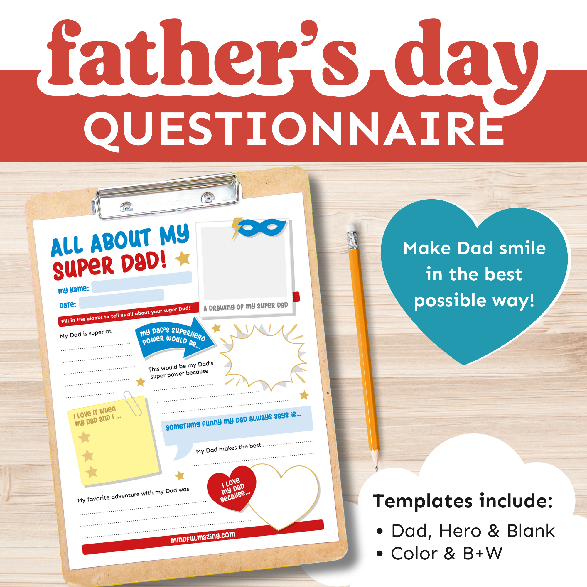 Father's Day All About Dad Questionnaire