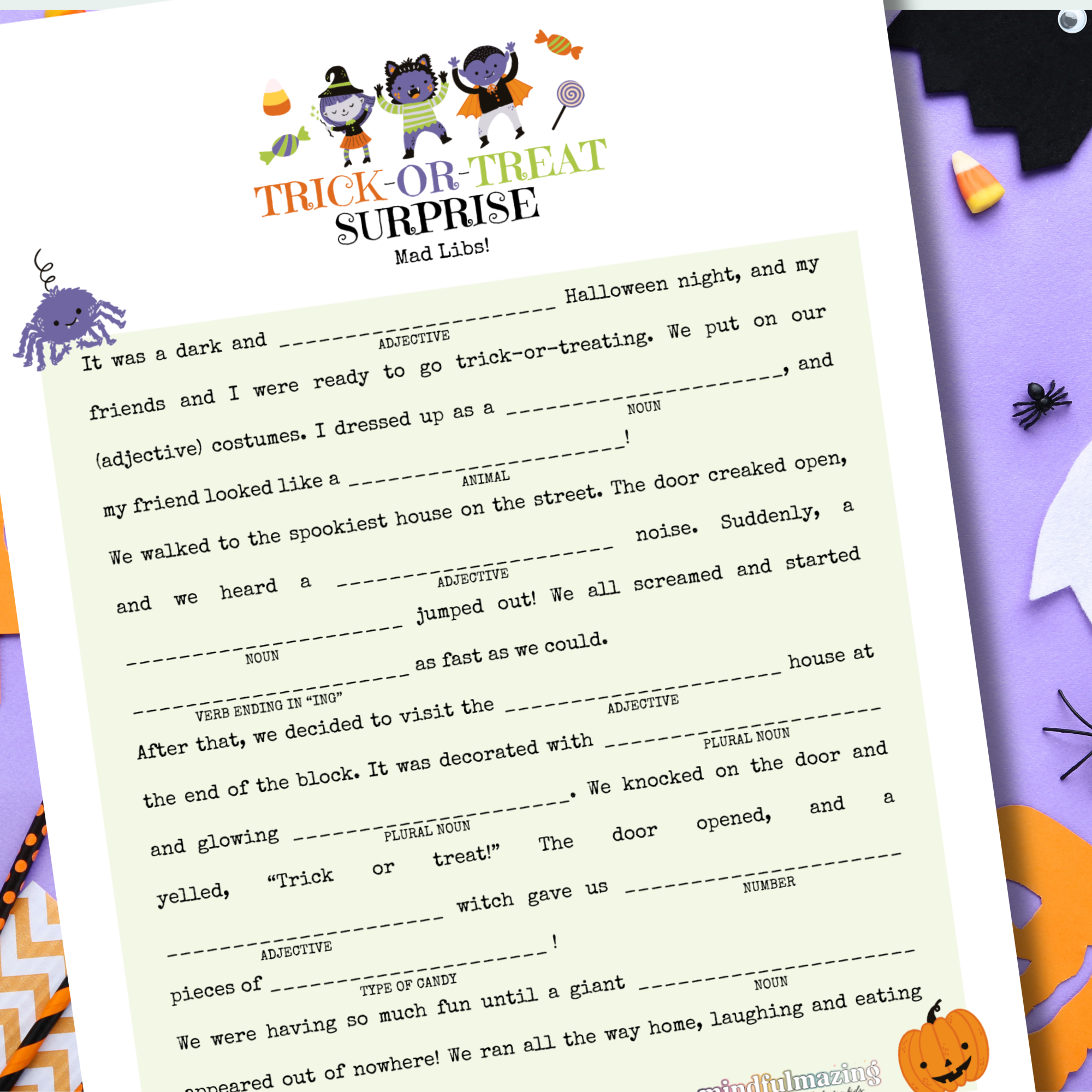 Trick-Or-Treat Surprise Mad Libs