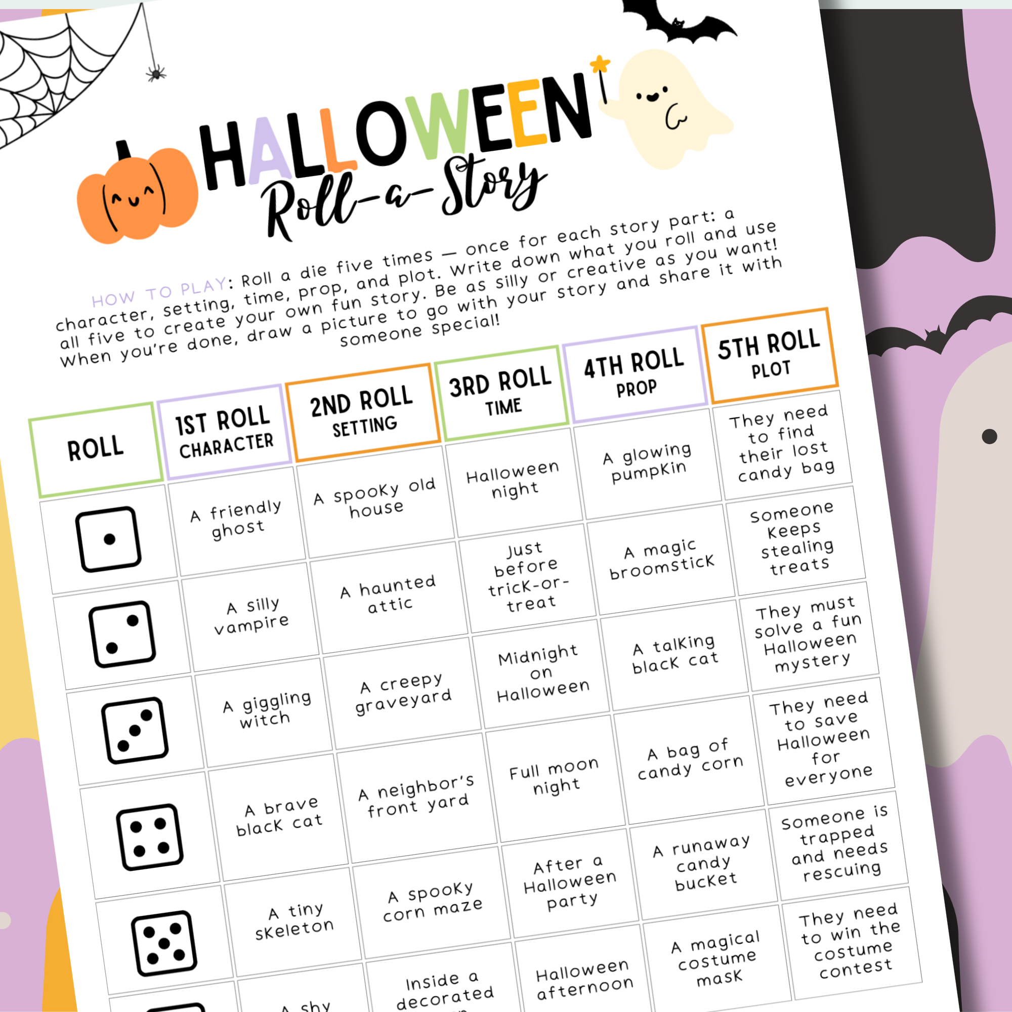 Halloween Roll-A-Story
