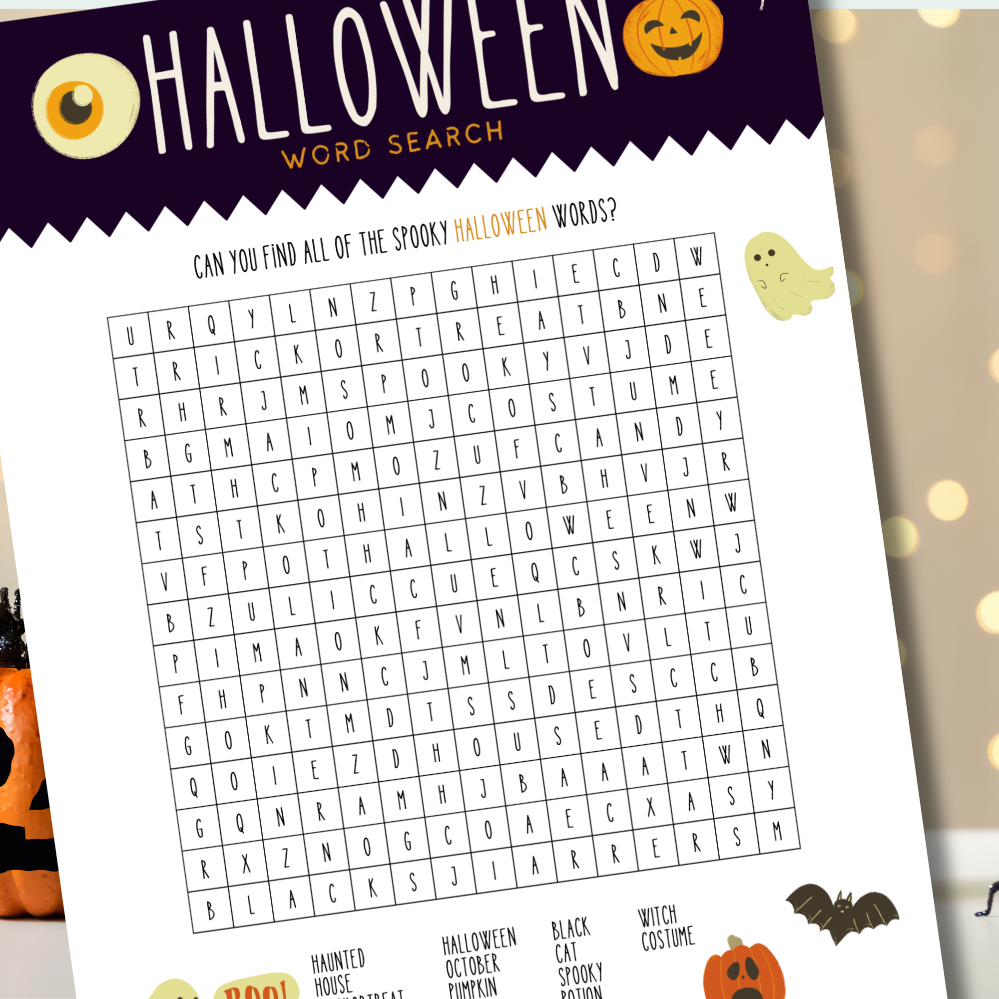 Halloween Word Search