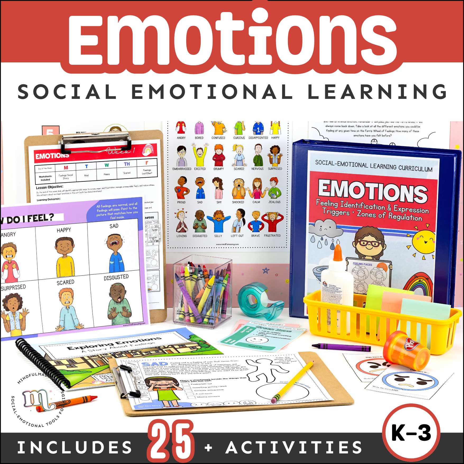 Emotions and Feelings Social Emotional Learning Unit (ages 3 - 8)