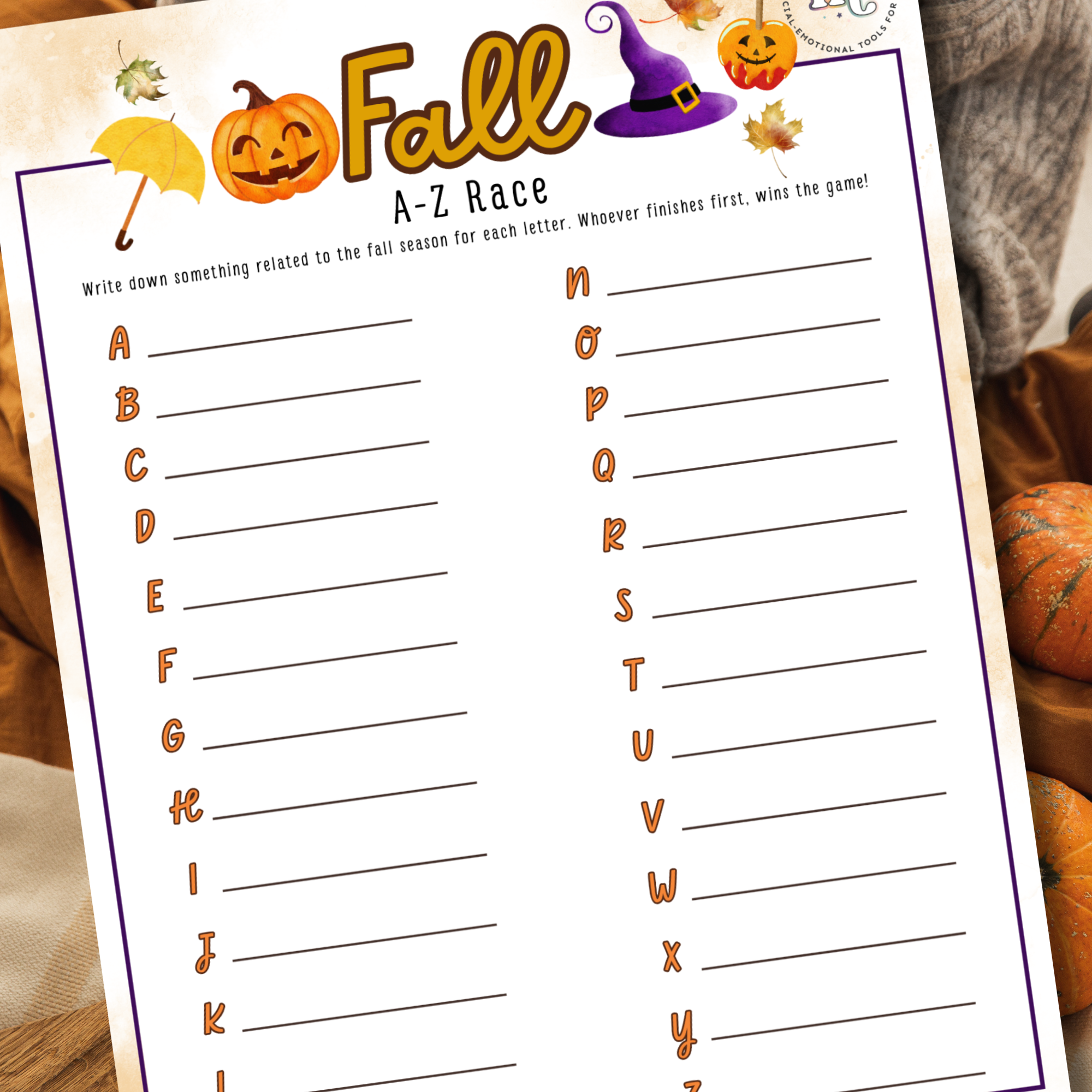 Fall A-Z Race Game