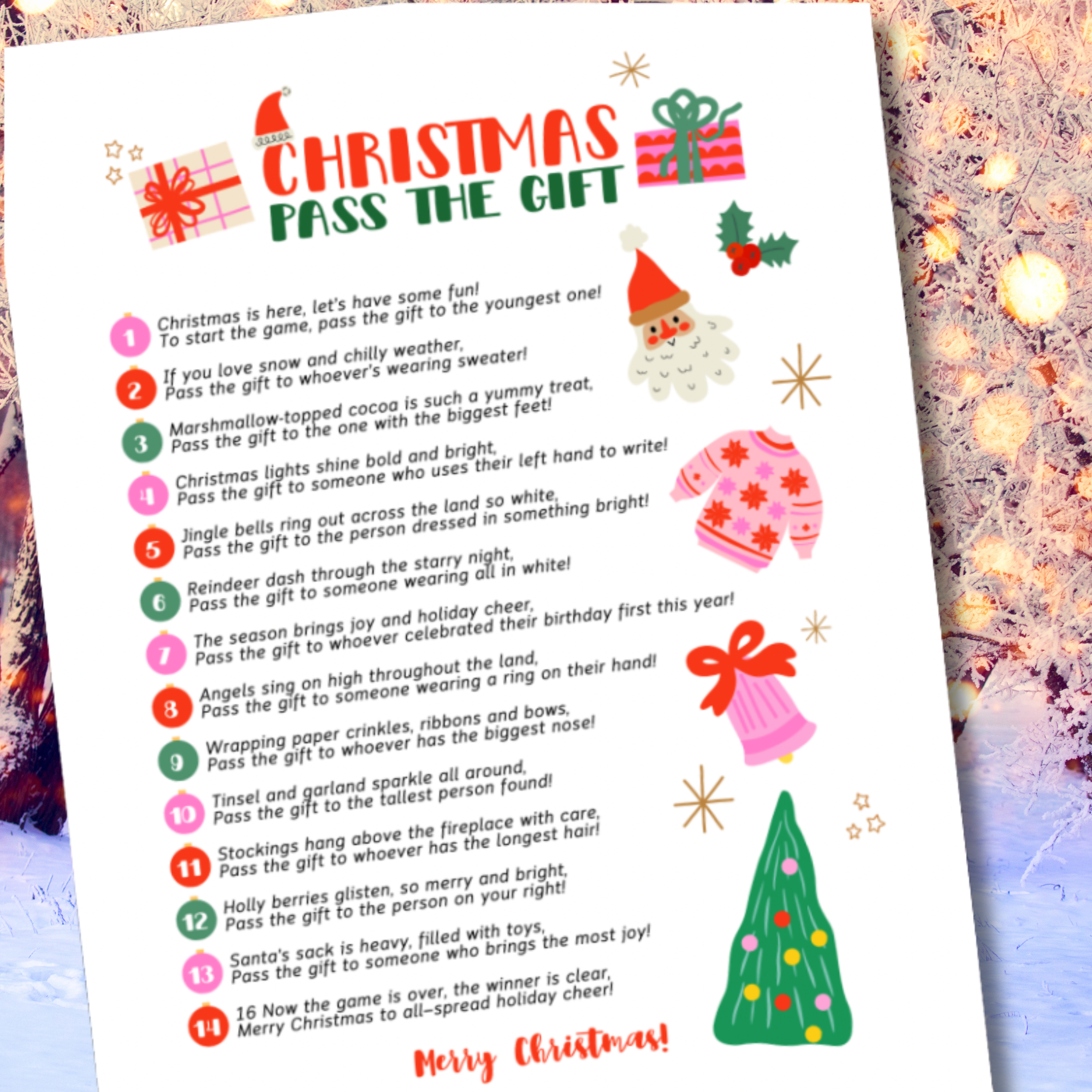Pass the Gift Game