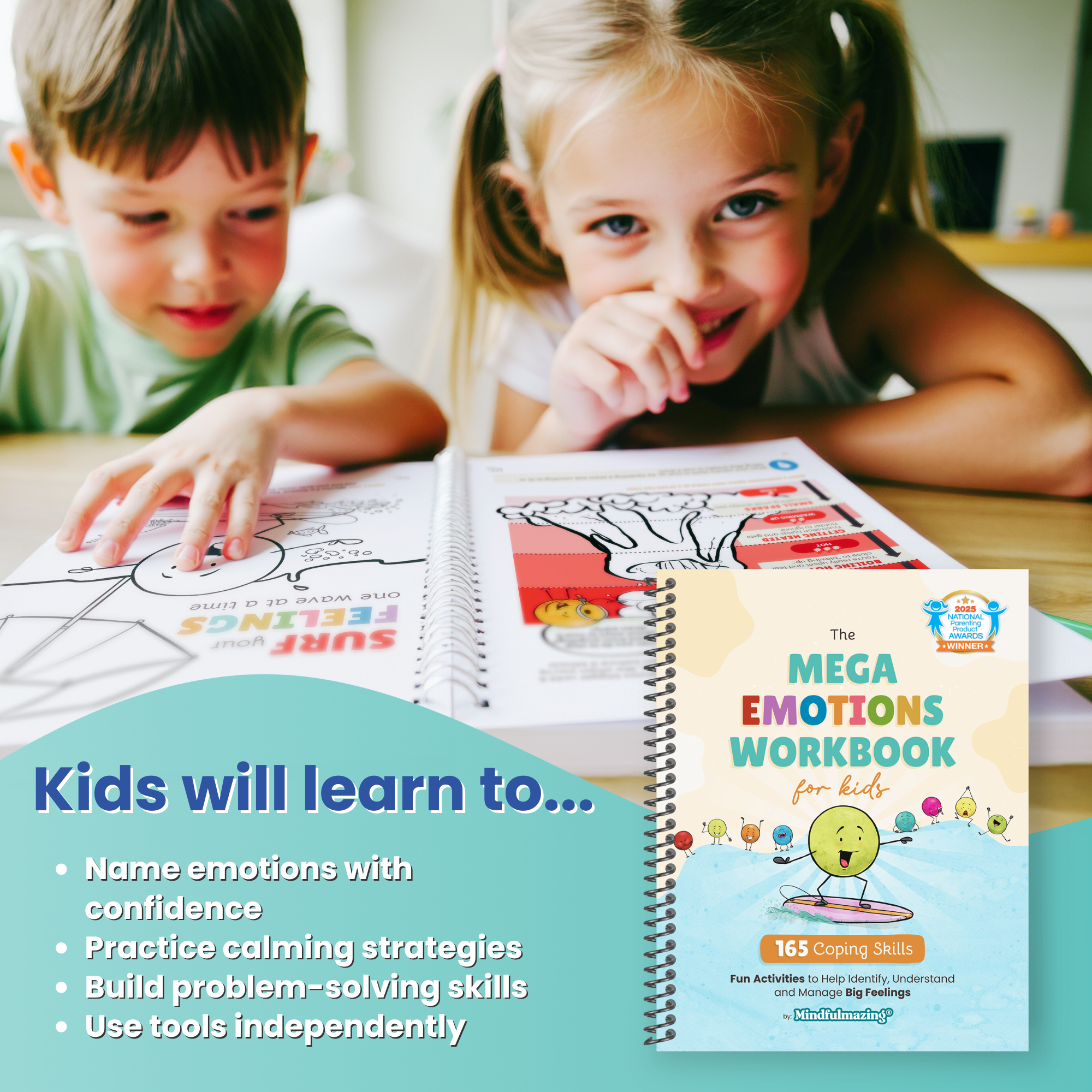 The Mega Emotions Workbook: Emotional Regulation Workbook for Kids (Ages 6–11)
