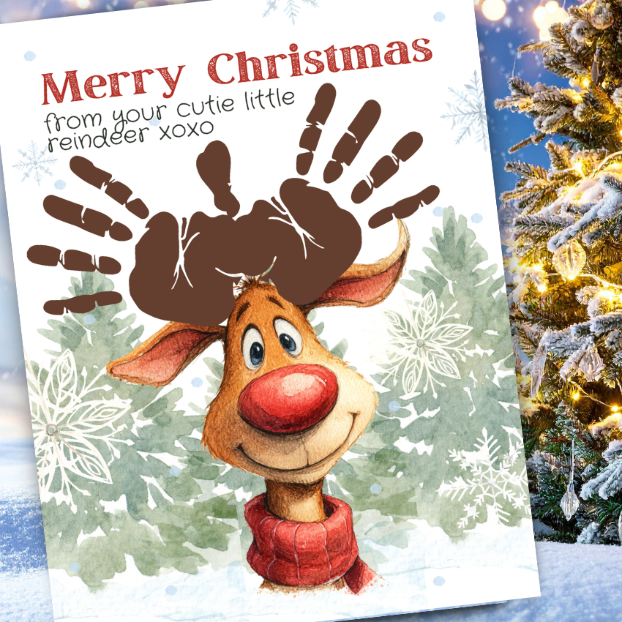 Reindeer Handprint Craft