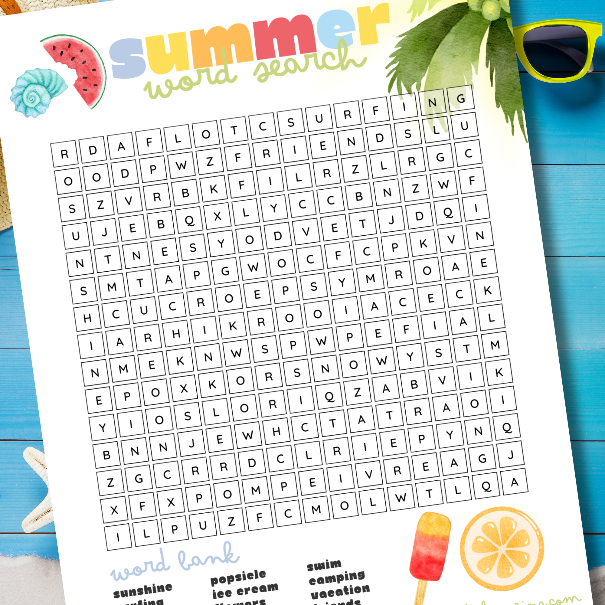 Summer Fun Word Search