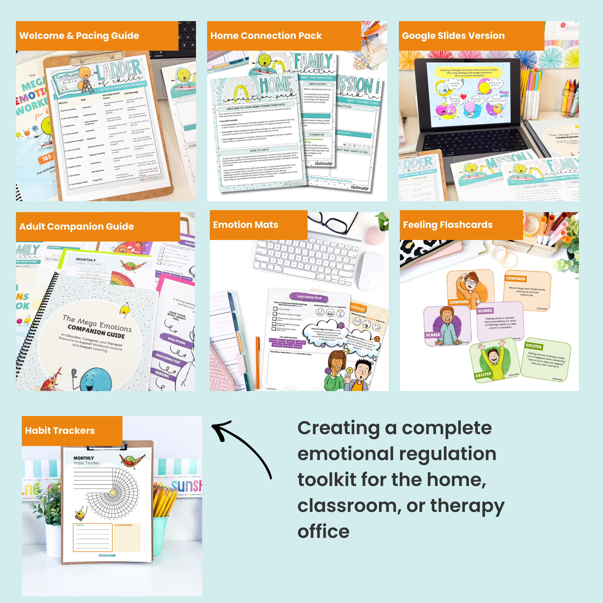 Kids Mega Emotions Bundle (Workbook + Guides + Bonus Tools)