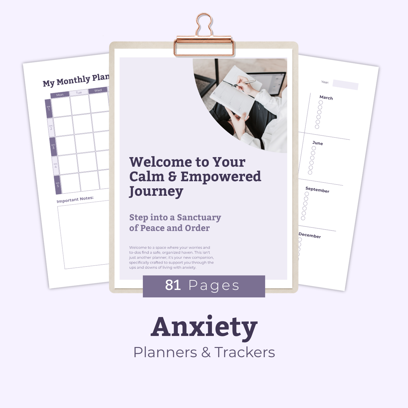 Anxiety Planners & Trackers