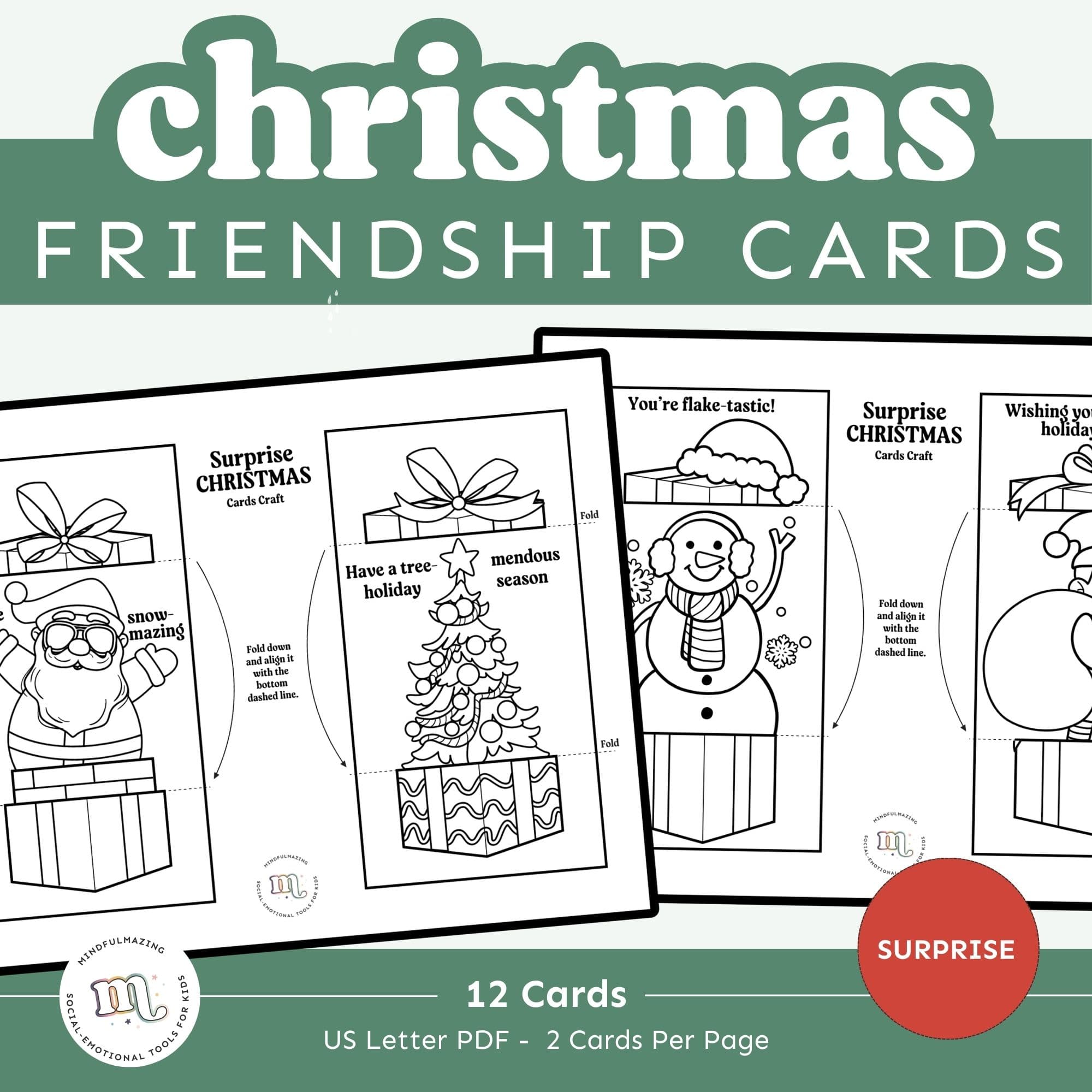 Christmas Friendship Surprise Cards