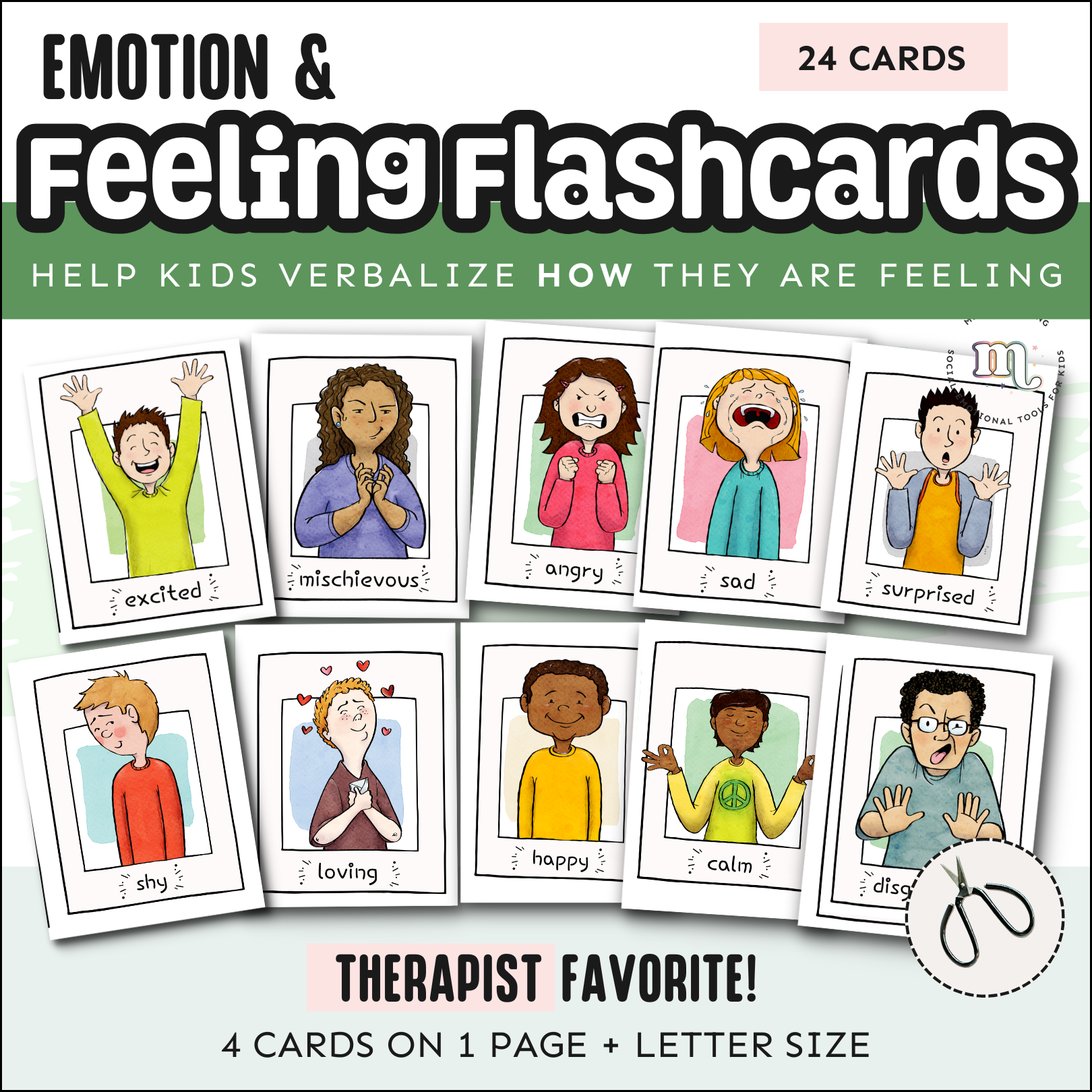 Emotion Flashcards PDF (ages 2 to 10)