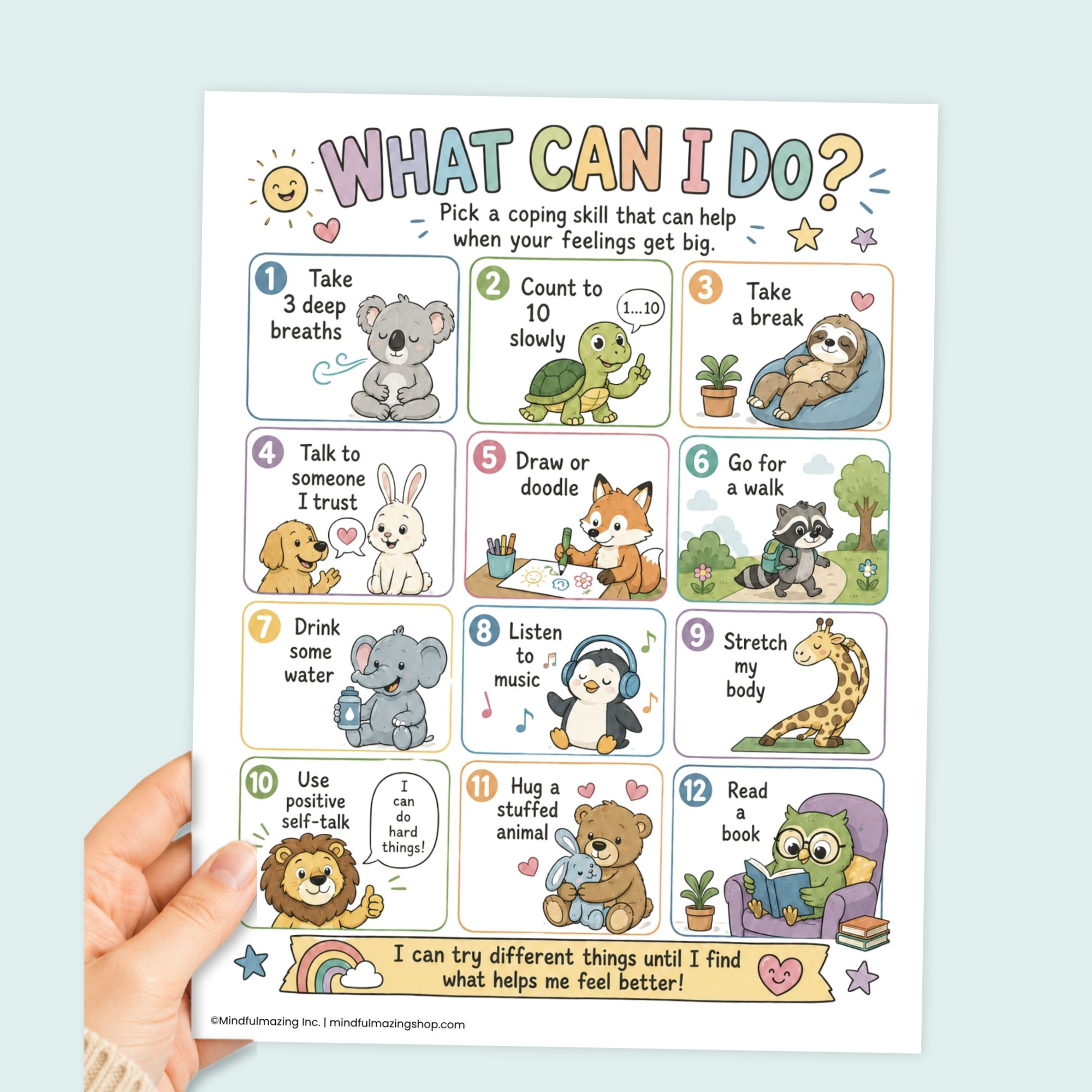 What Can I Do? Coping Skills Poster