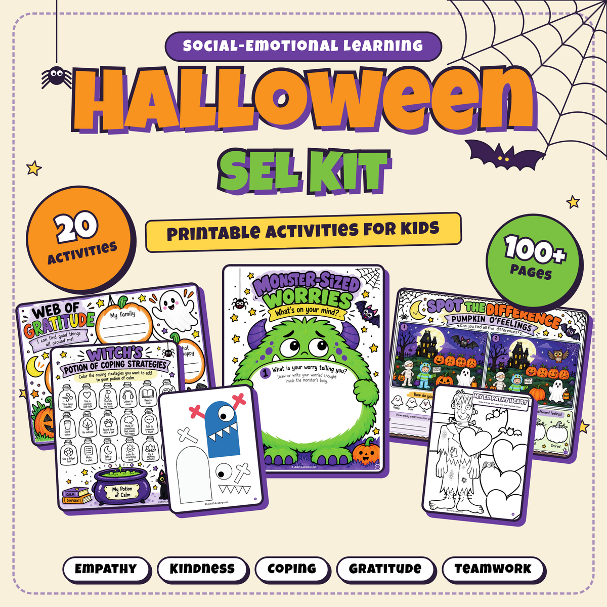 Halloween Feelings & Coping Skills Bundle