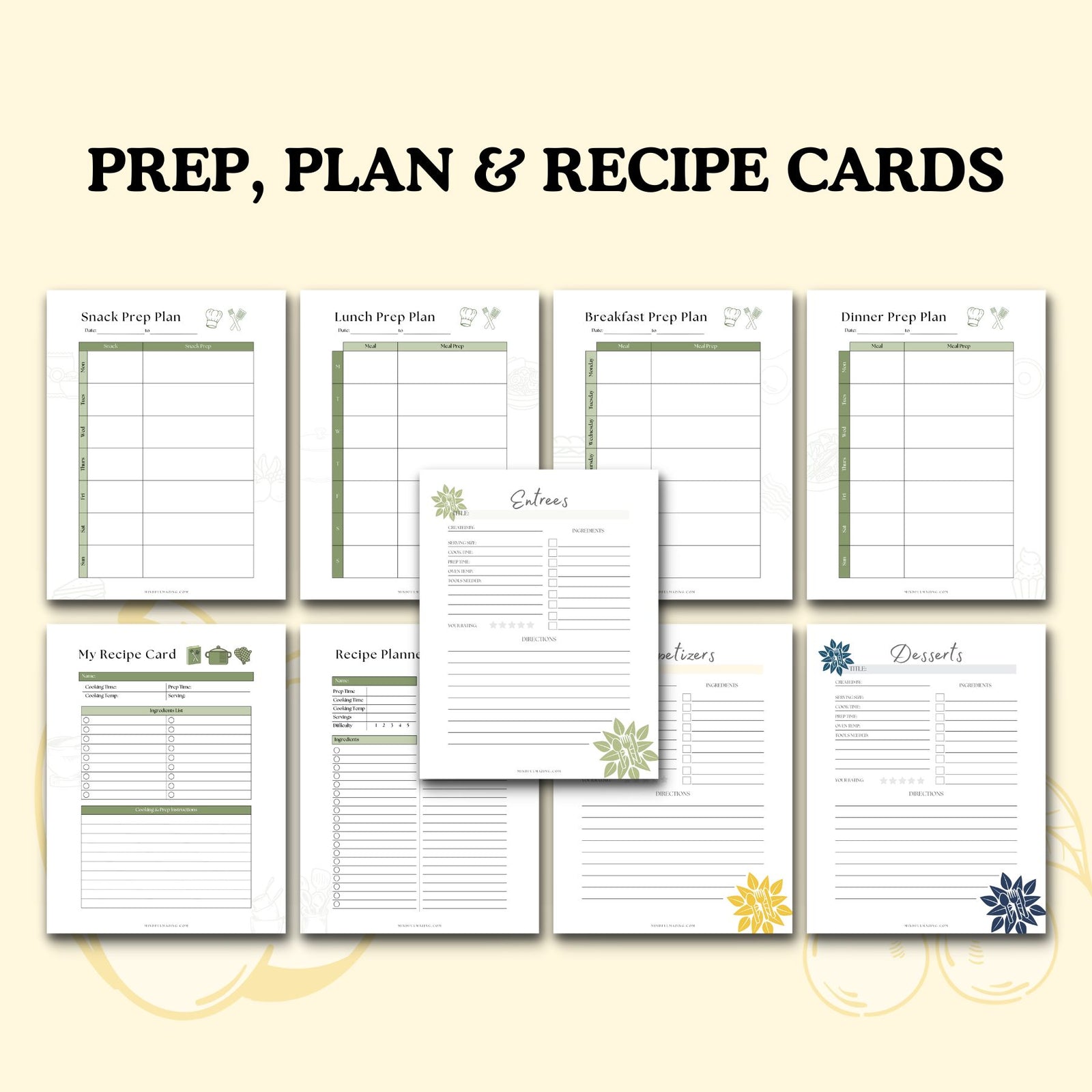Meal Planner Printable Set PDF