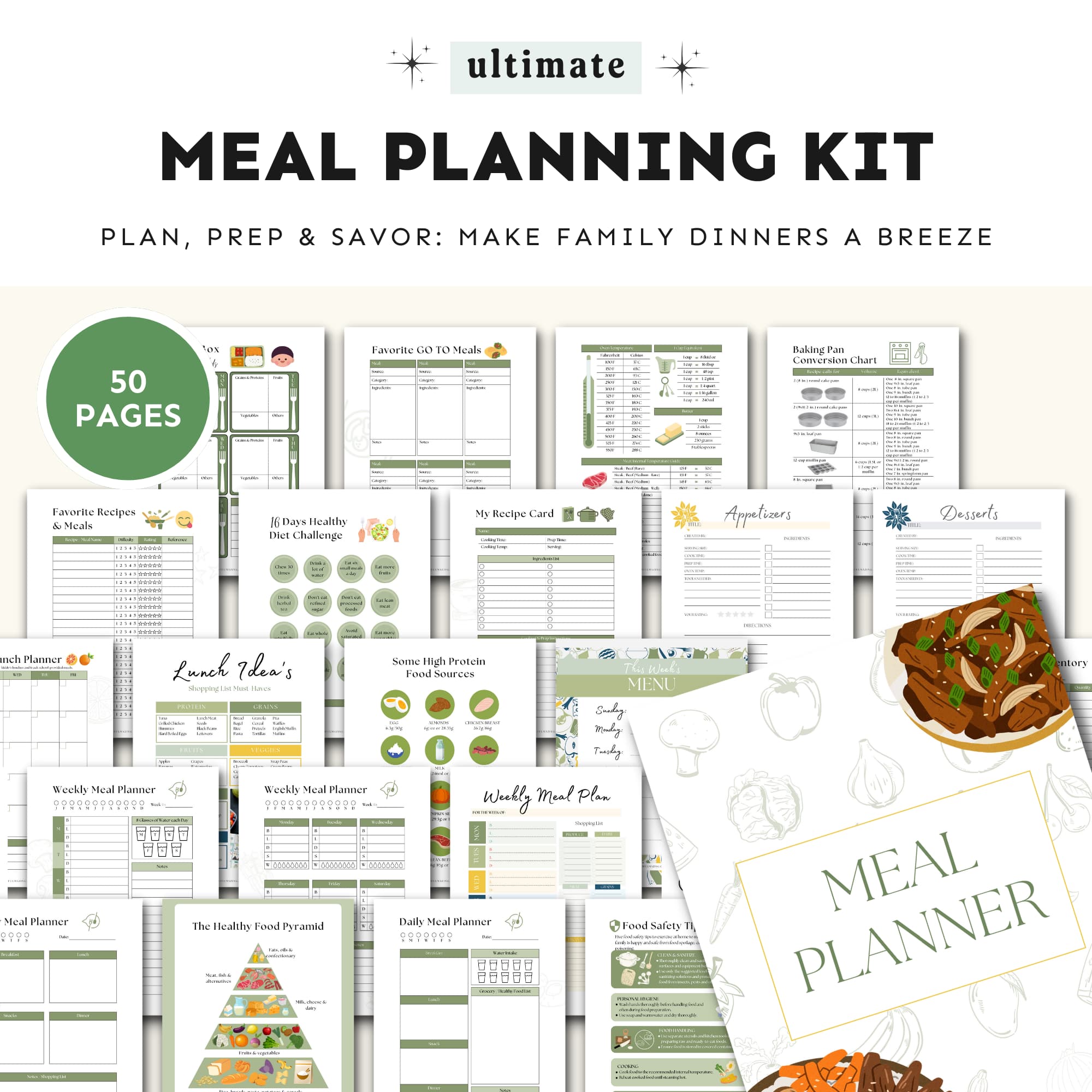 Meal Planner Printable Set (PDF)