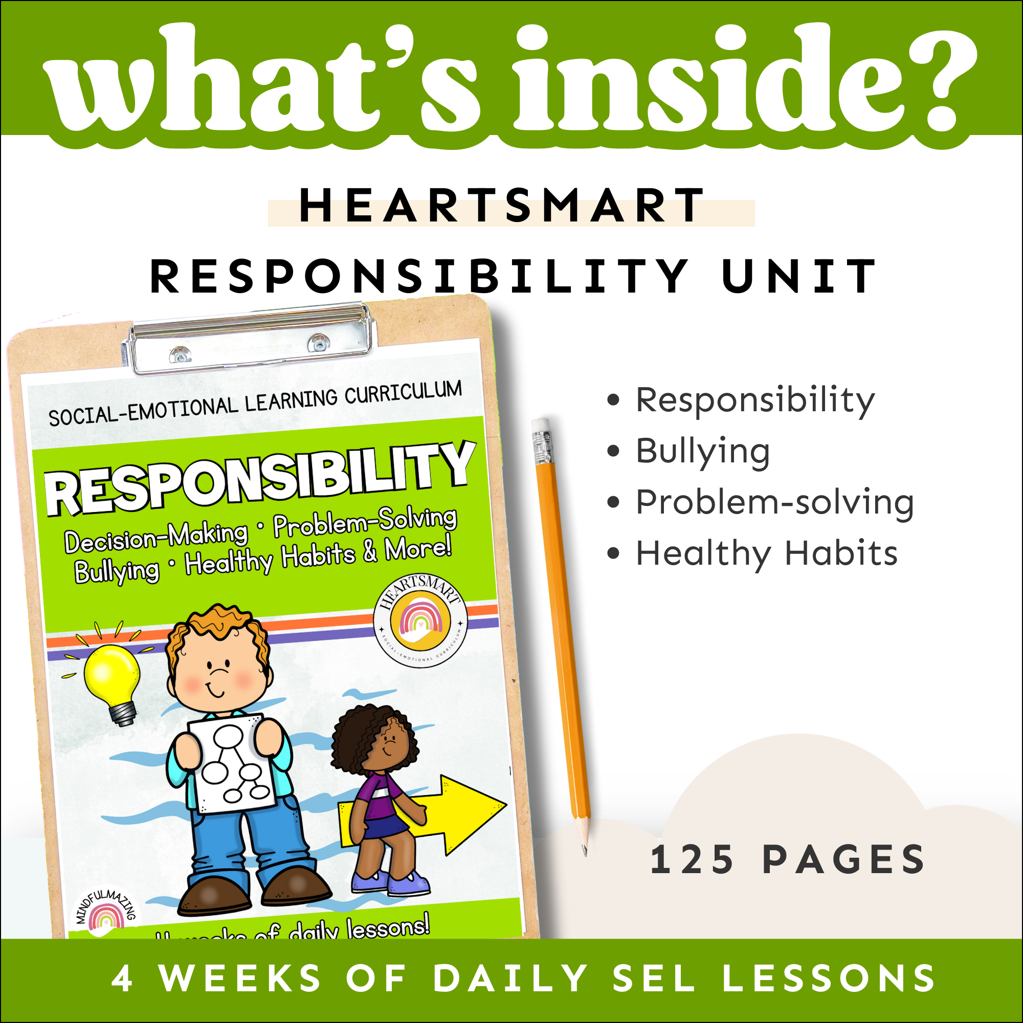 Responsibility Social-Emotional Learning Unit (ages 3 - 8)