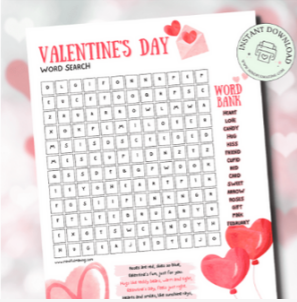 Valentine Word Search