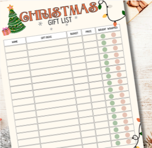 Christmas Gift List