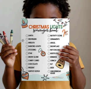Christmas Lights Scavenger Hunt