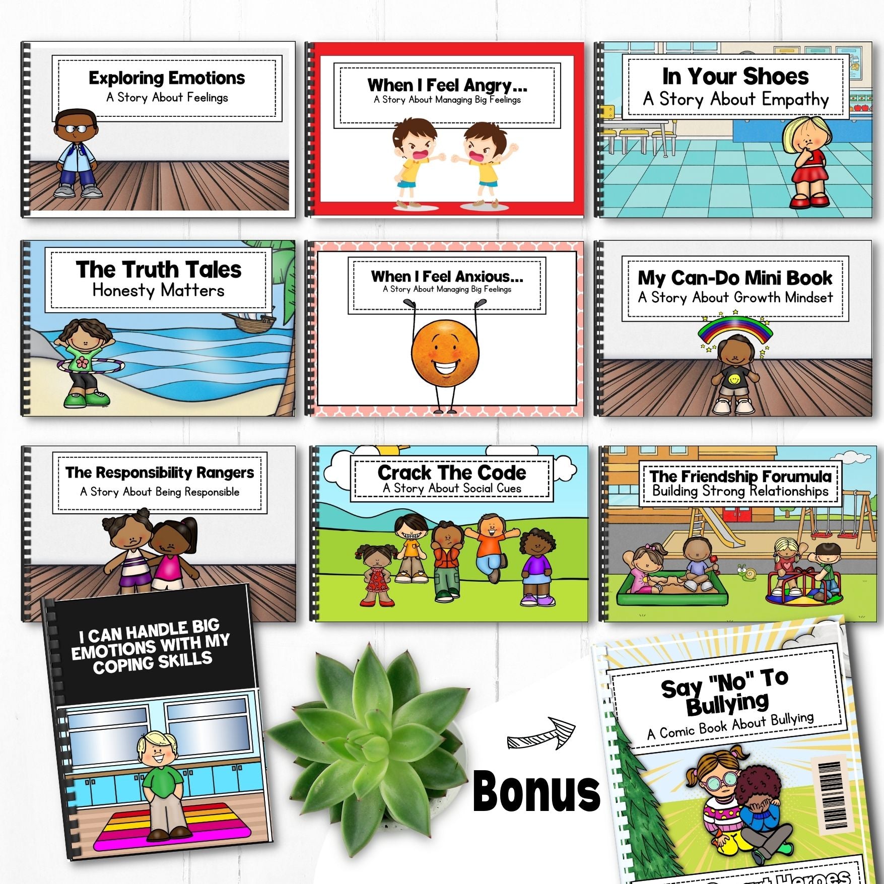 Social Story Bundle - 10 Stories (Ages 3 to 9)