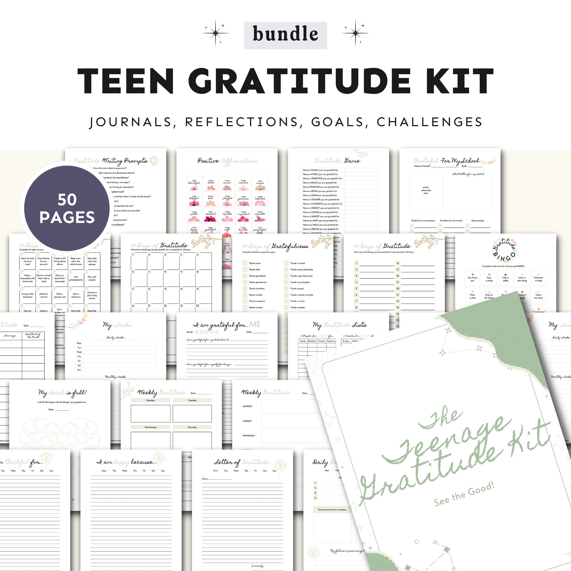 Teenage Gratitude Kit & Journals