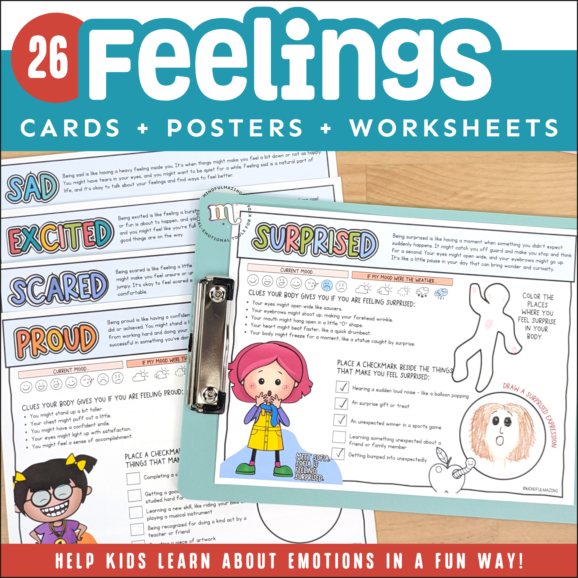 Feelings Fun Kit (Posters + Worksheets)