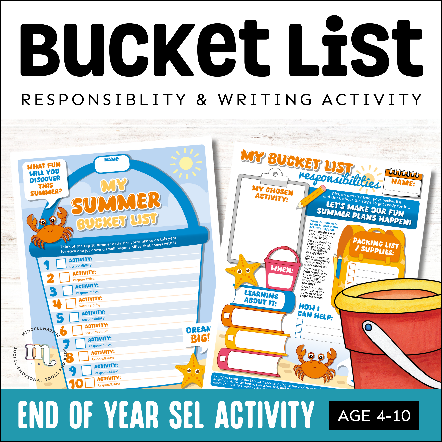 Summer Bucket List Taking Responsibility Activities