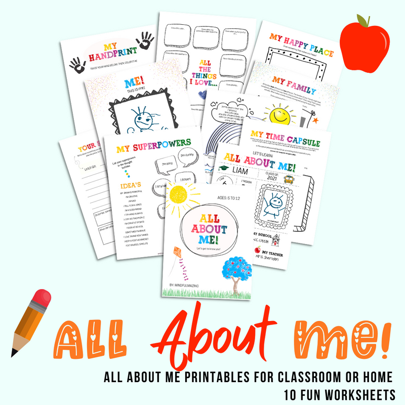 All About Me Mini Book (Fillable) (ages 5-11)