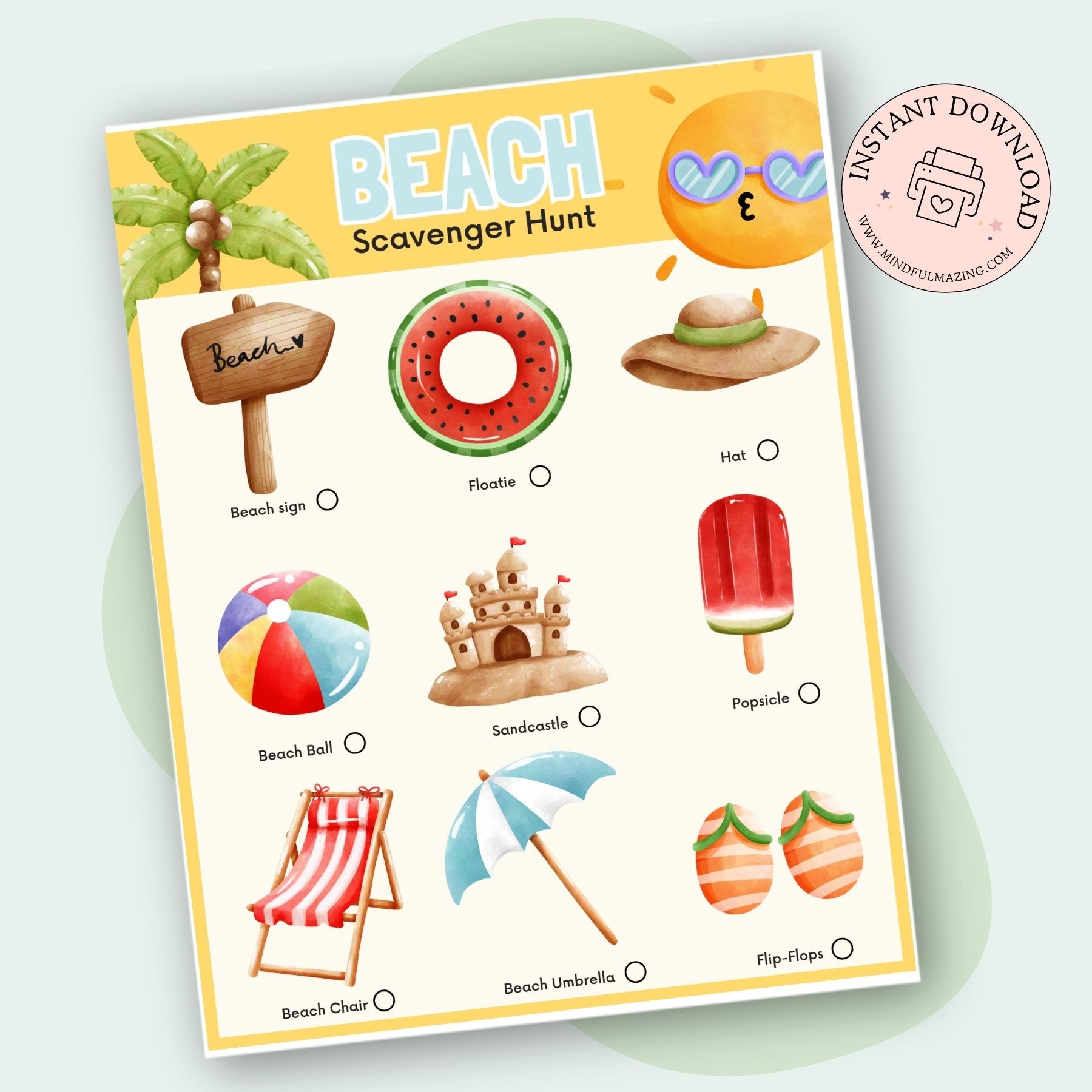 Beach Scavenger Hunt