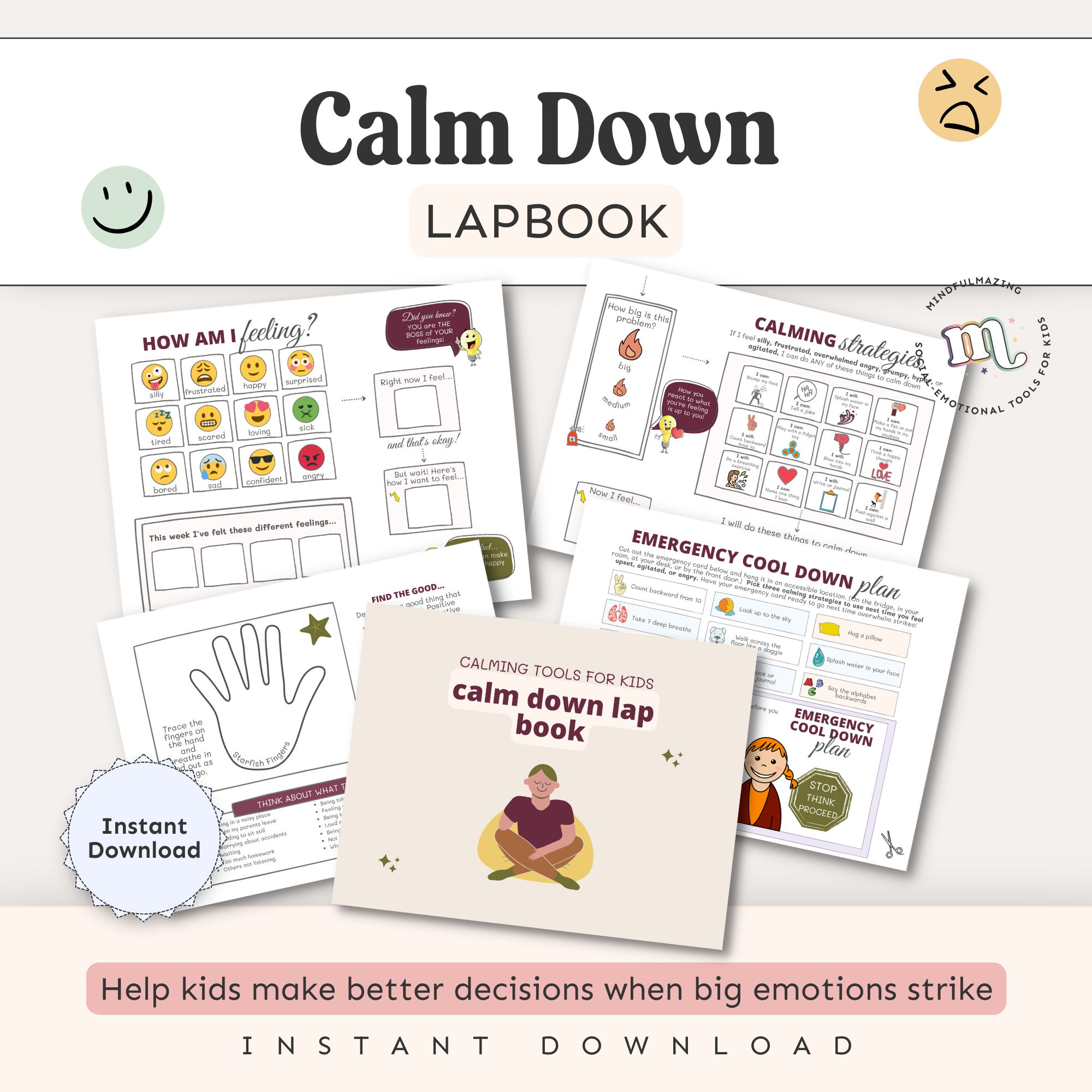 Calming Corner Lapboard PDF (ages 3-10)