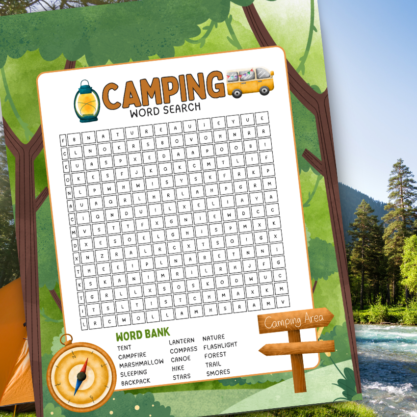 Camping Word Search