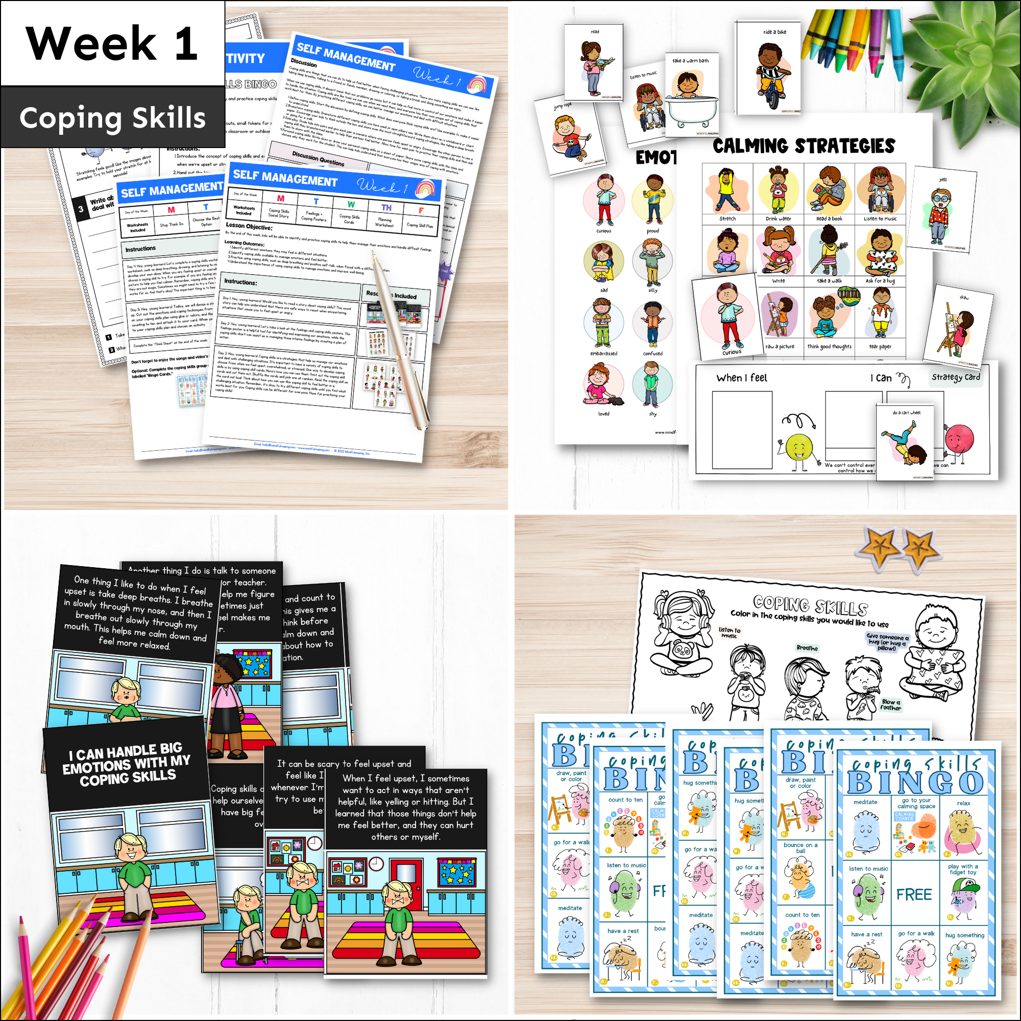 Self-Management Social-Emotional Learning Unit (ages 3 - 8)