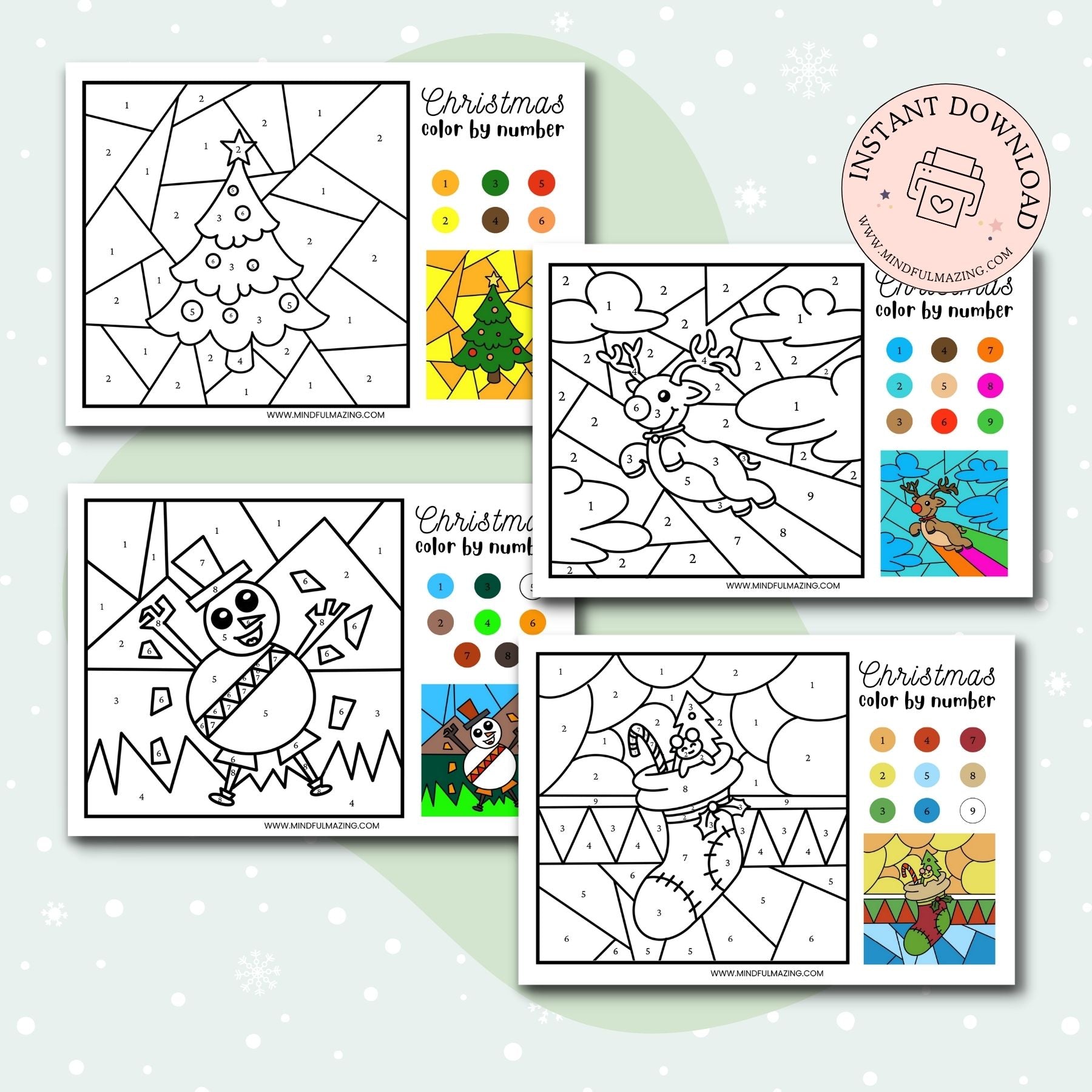 Christmas Color By Number