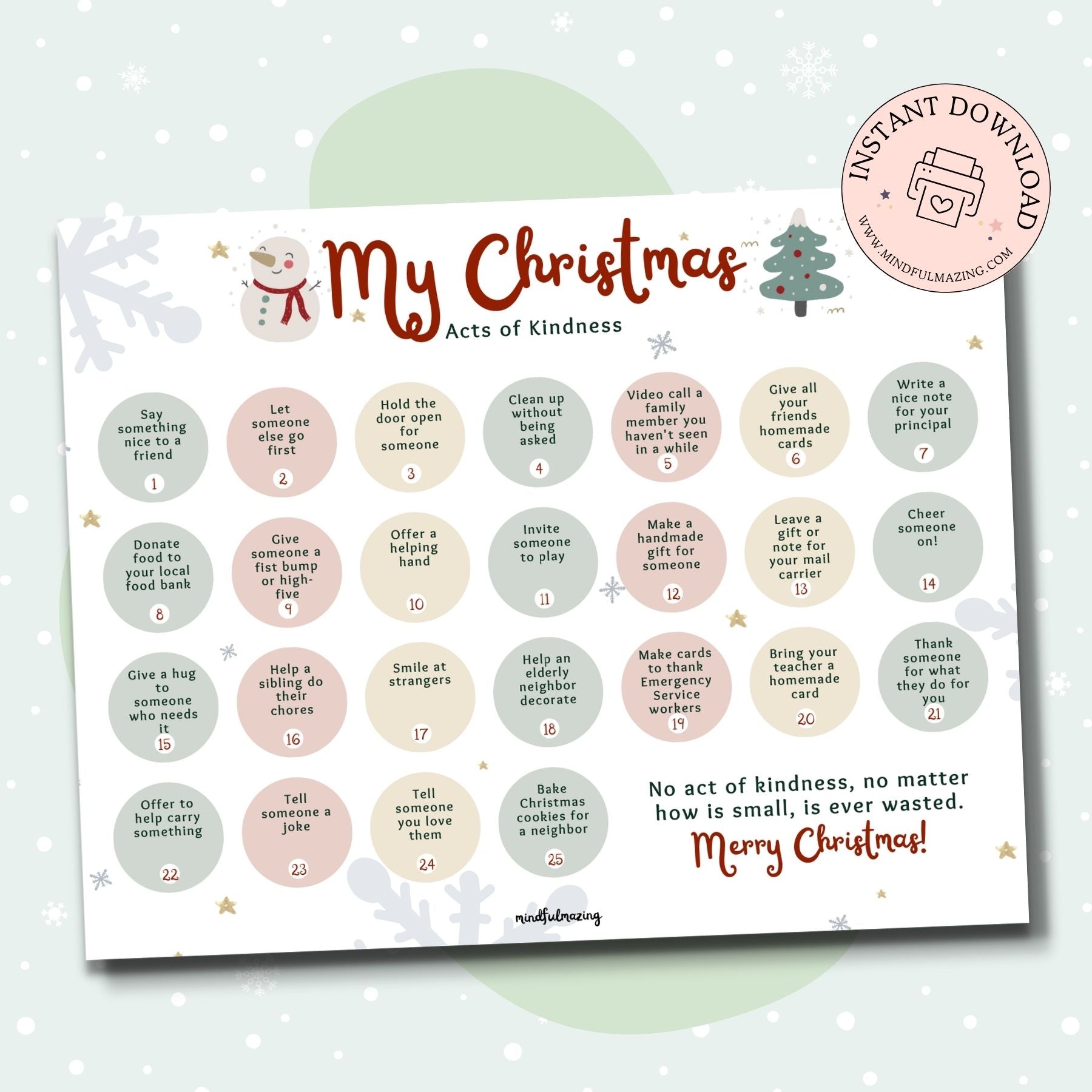 Christmas Kindness Calendar
