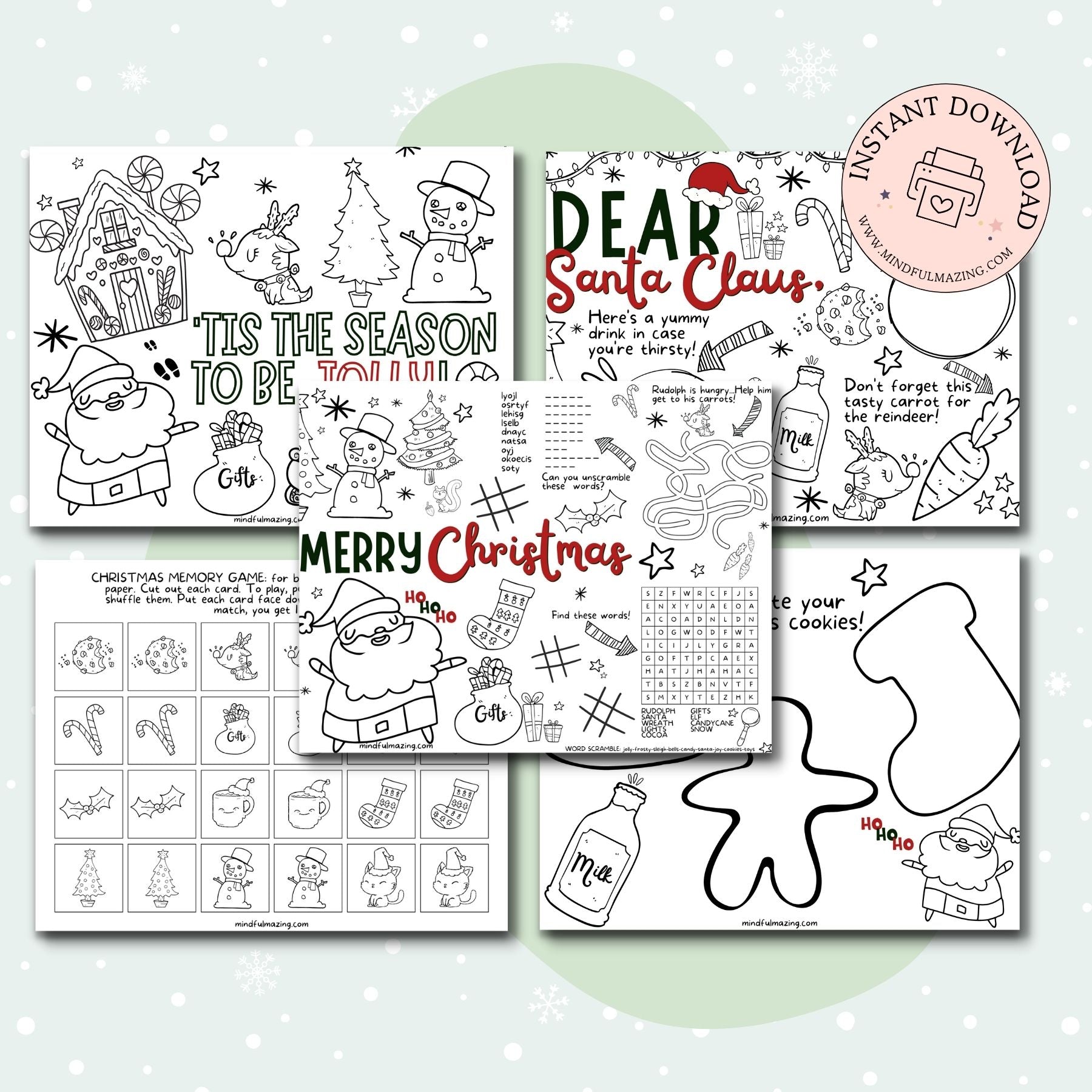 Christmas Activity Mats (Free With Purchase!)