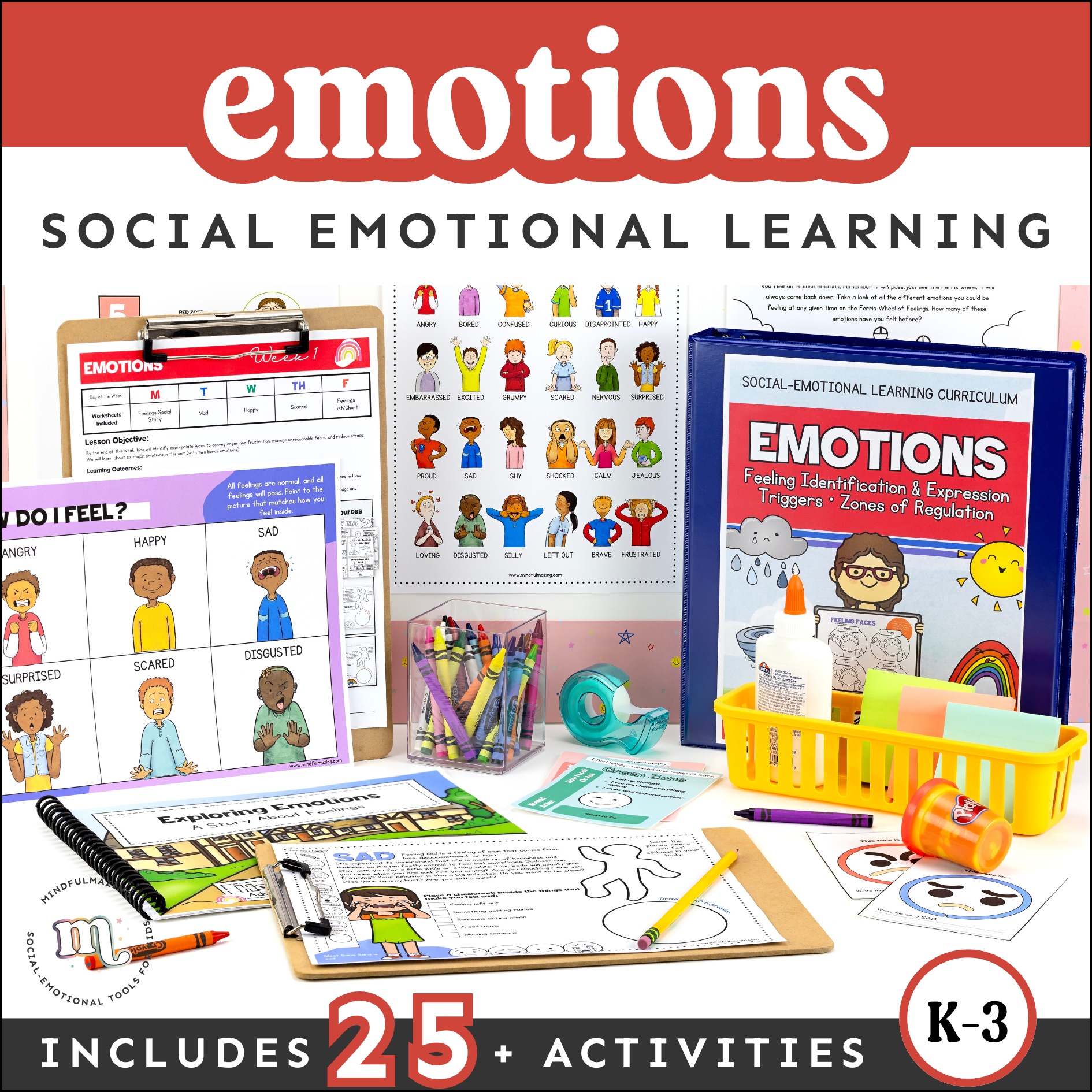 Emotions and Feelings Social Emotional Learning Unit (ages 3 - 8)