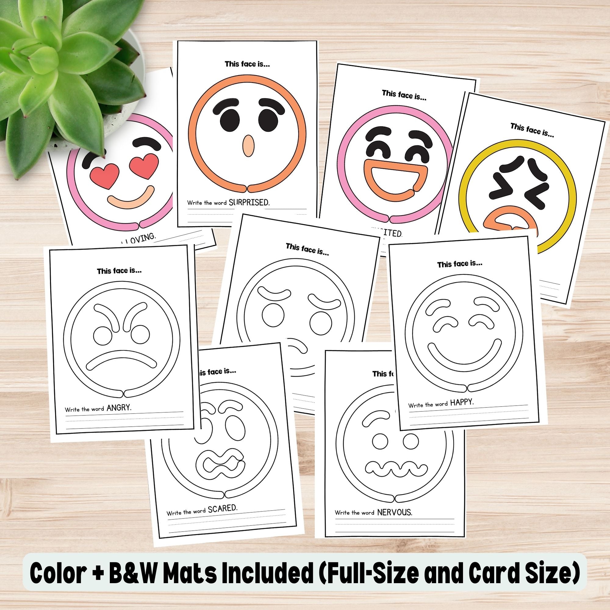 Emotions Play-Doh Mats (PDF) All Ages