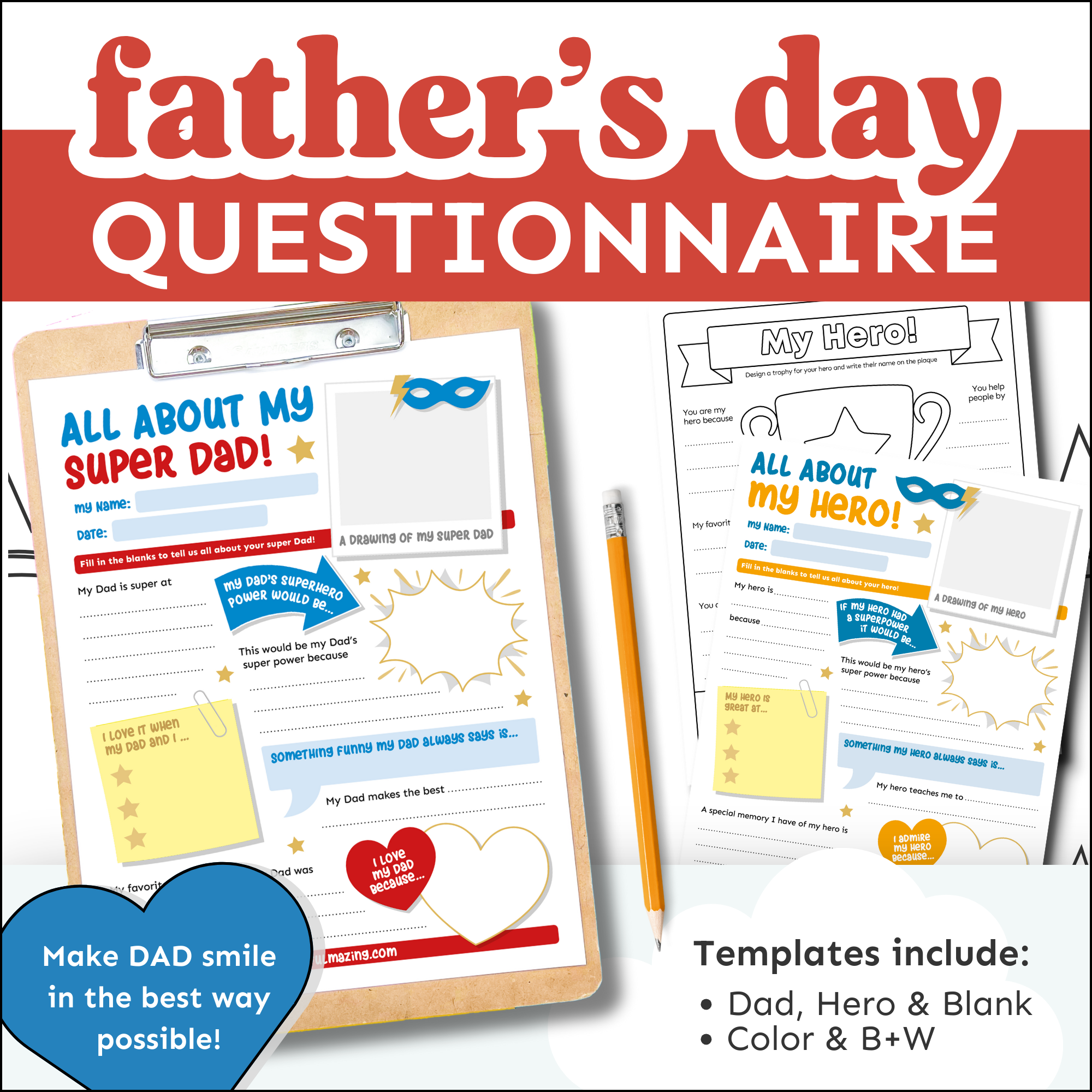 Father s Day All About Dad Questionnaire Father s day all about dad questionnaire