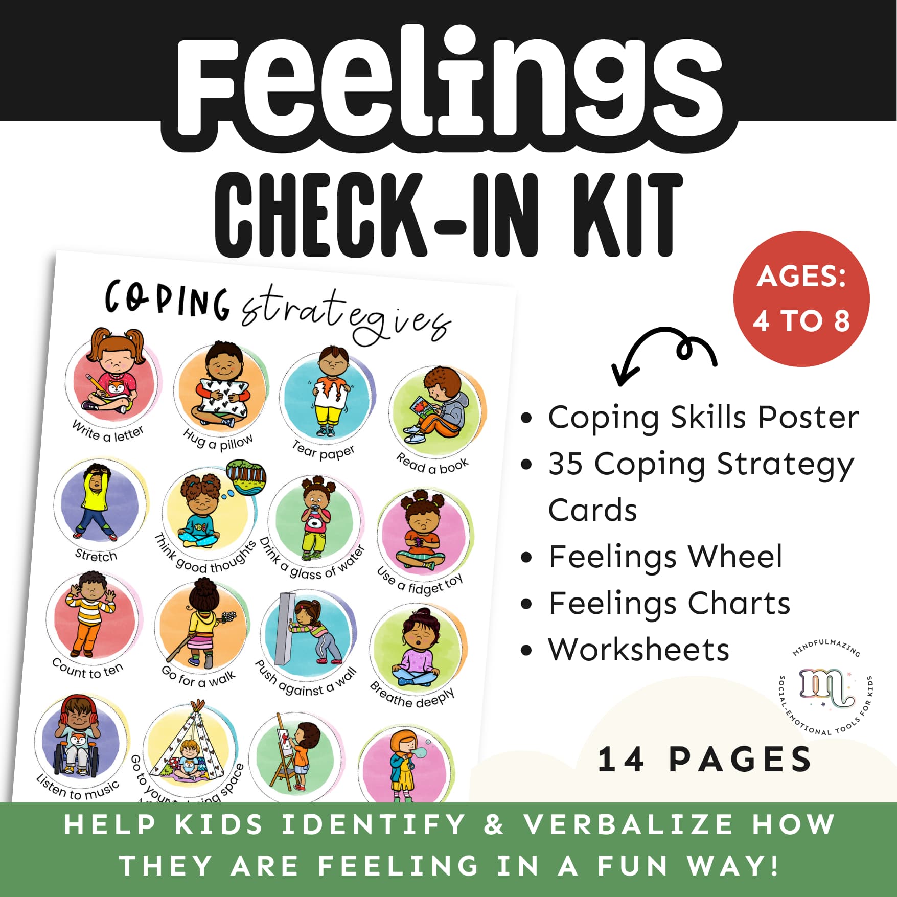 Feelings Check-In (PDF) Ages 2 and Up!